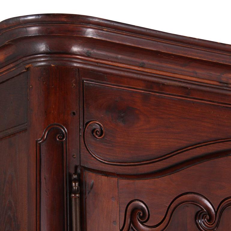 Hand-Carved French Cherry Armoire