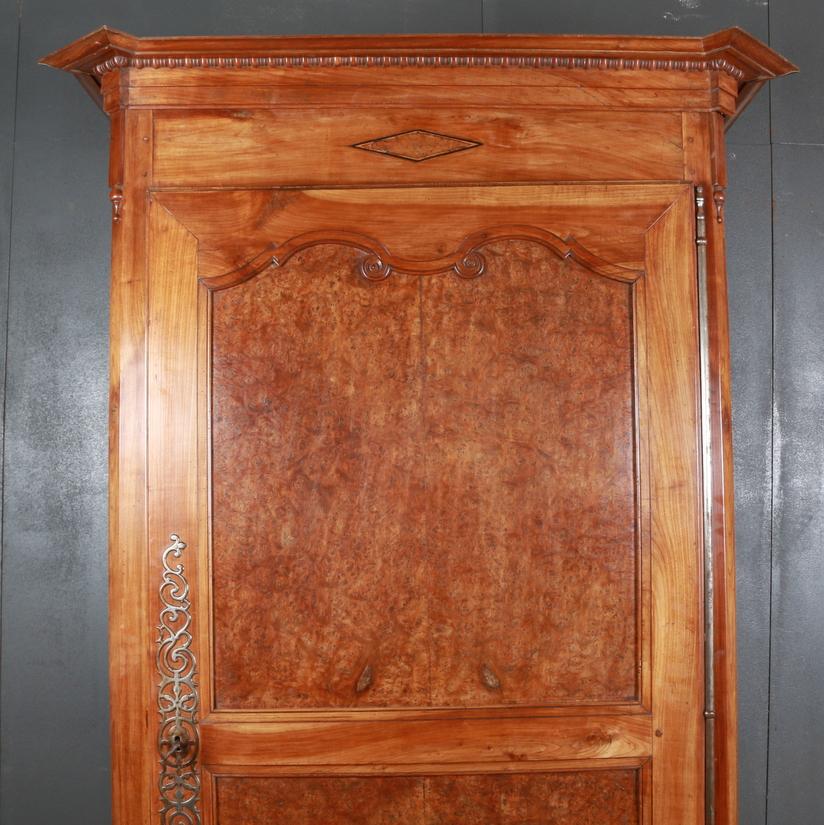 Polished French Cherry Cupboard / Armoire 