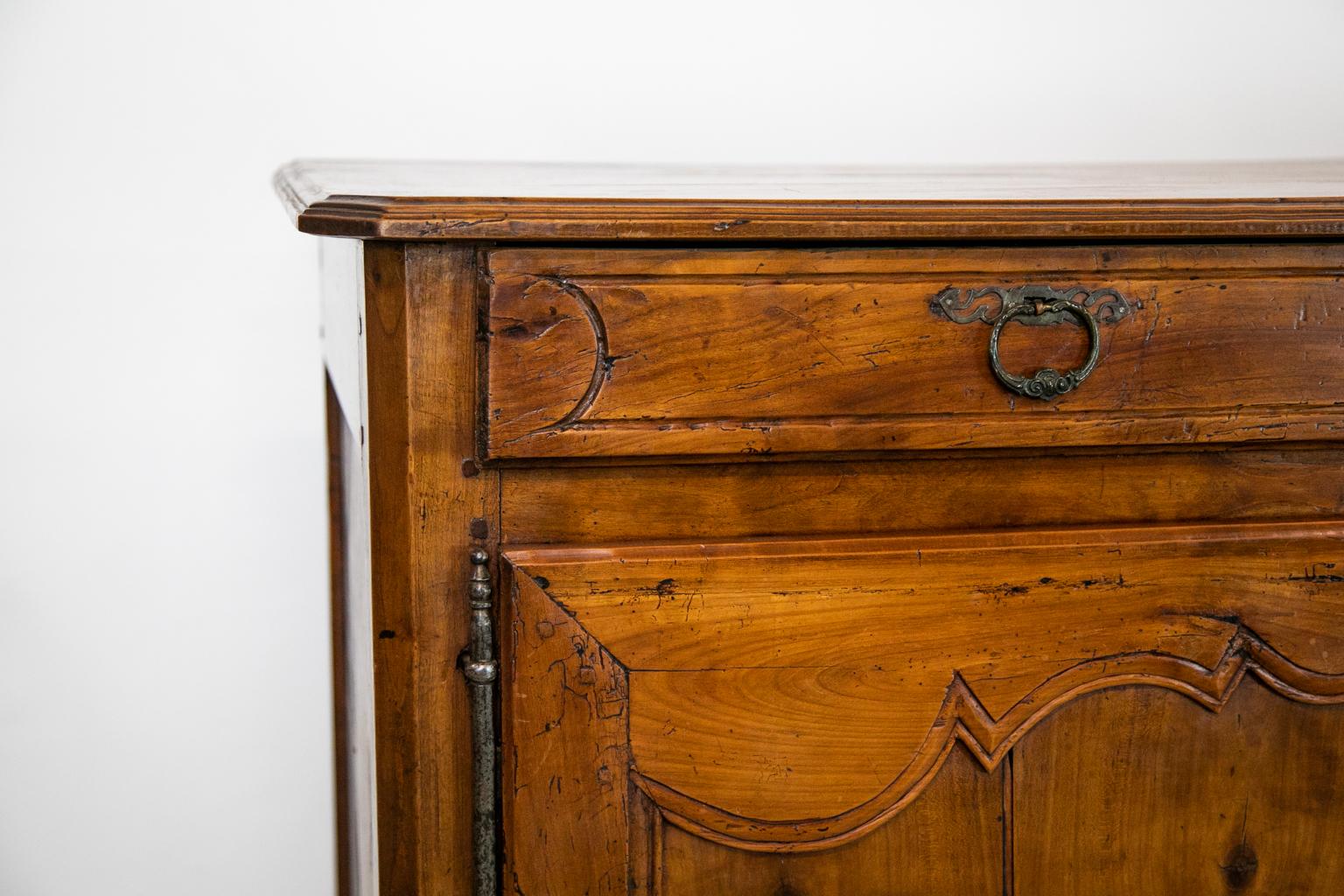 Hand-Carved French Cherry Buffet For Sale