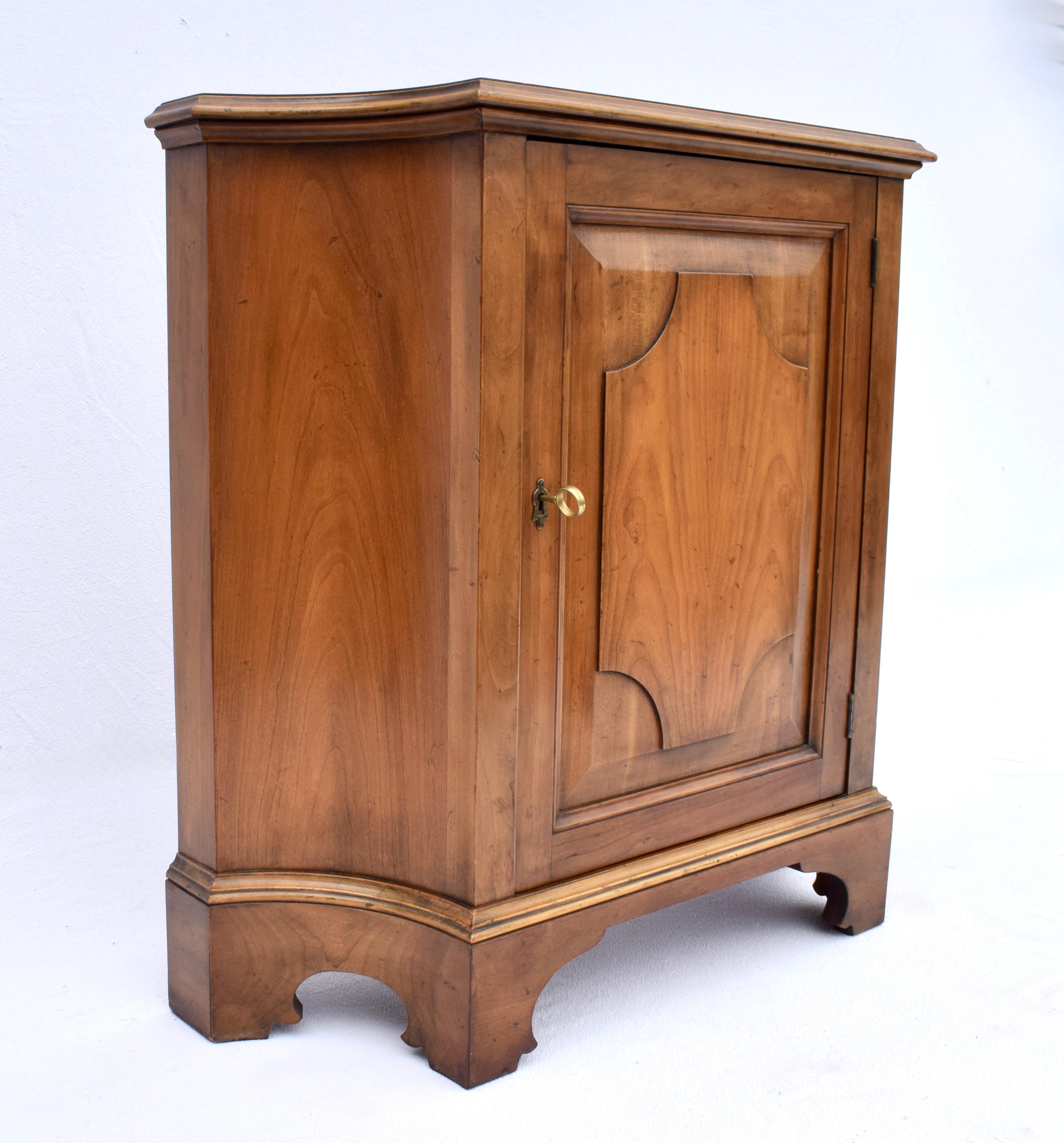 Mid-Century Modern French Cherry Console Commode Cabinet by Baker Furniture For Sale