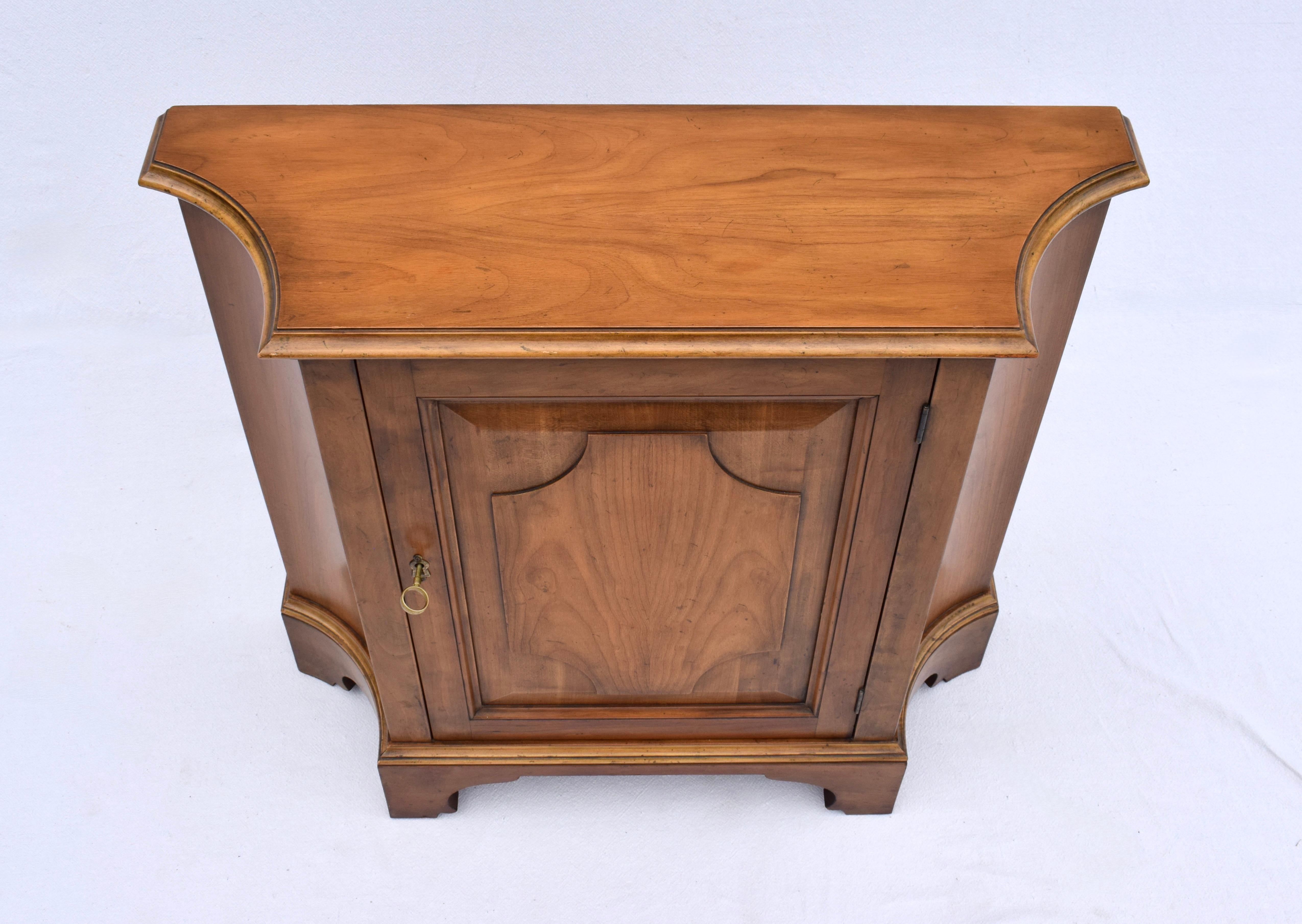 Mid-20th Century French Cherry Console Commode Cabinet by Baker Furniture For Sale