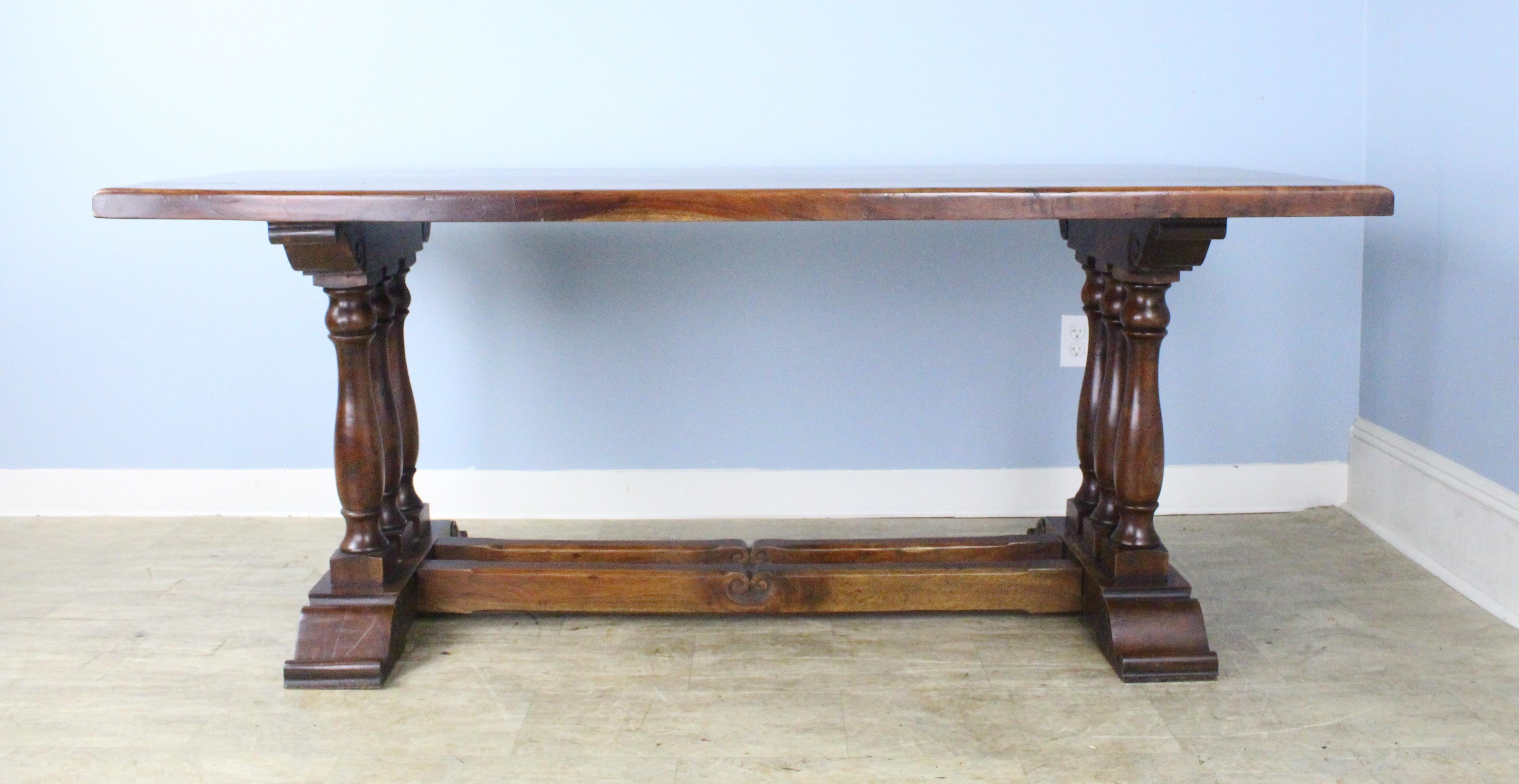 French Cherry Dining Table, Highly Decorative Base For Sale 1