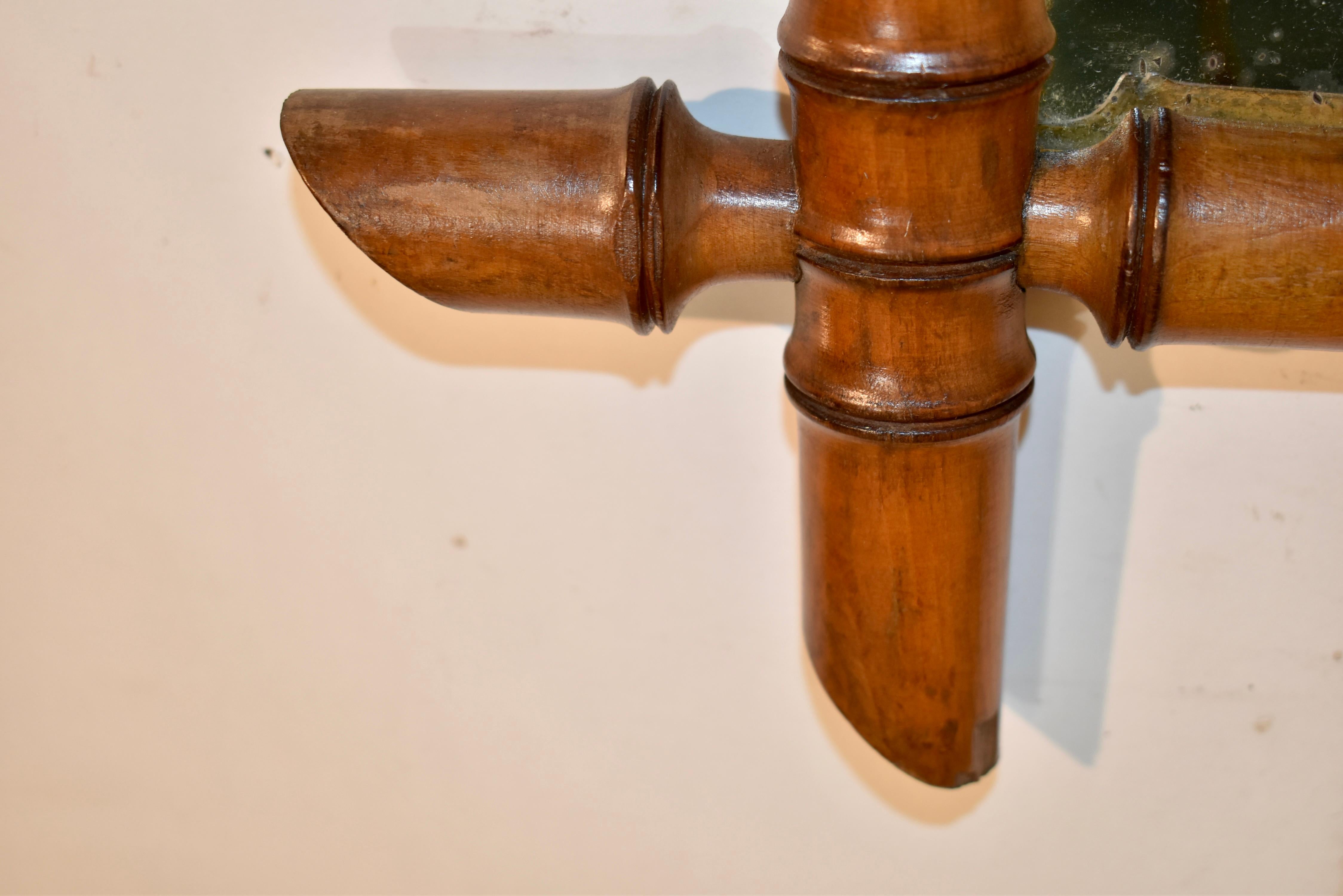 Specchio in ciliegio francese in finto bambù, CIRCA 1900 in vendita 1