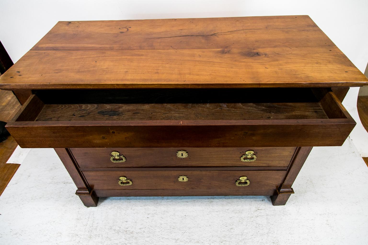 French Cherry Four-Drawer Chest For Sale 1