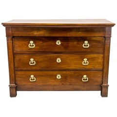 Antique French Cherry Four-Drawer Chest