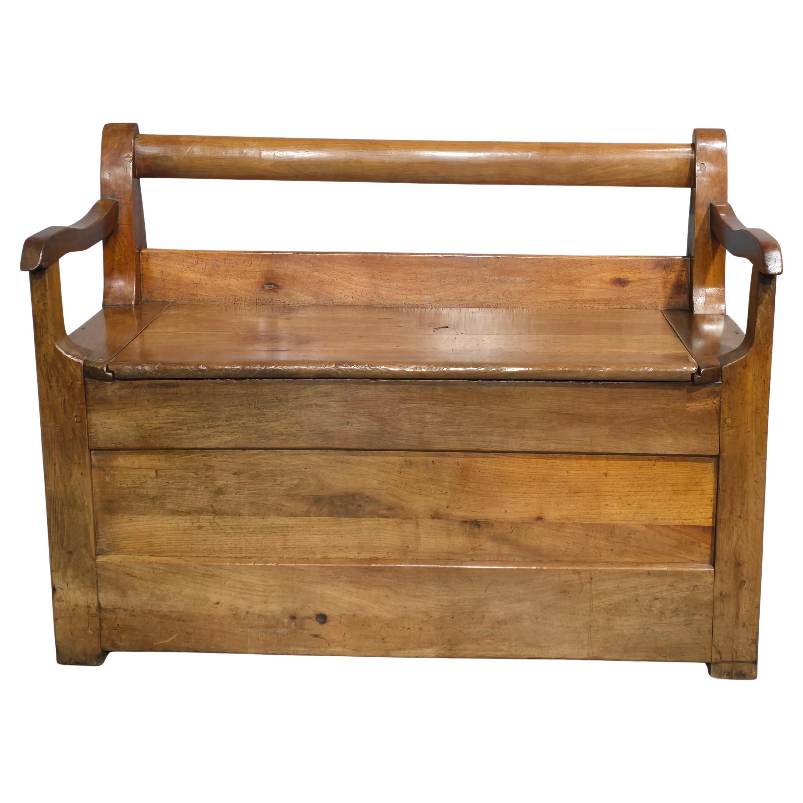 French Cherry Hall Bench For Sale
