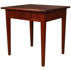 Antique French Cherry Lamp Table