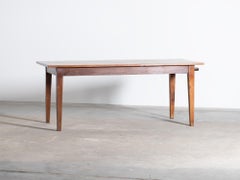 French Cherry & Oak Farmhouse Dining Table c. 1900