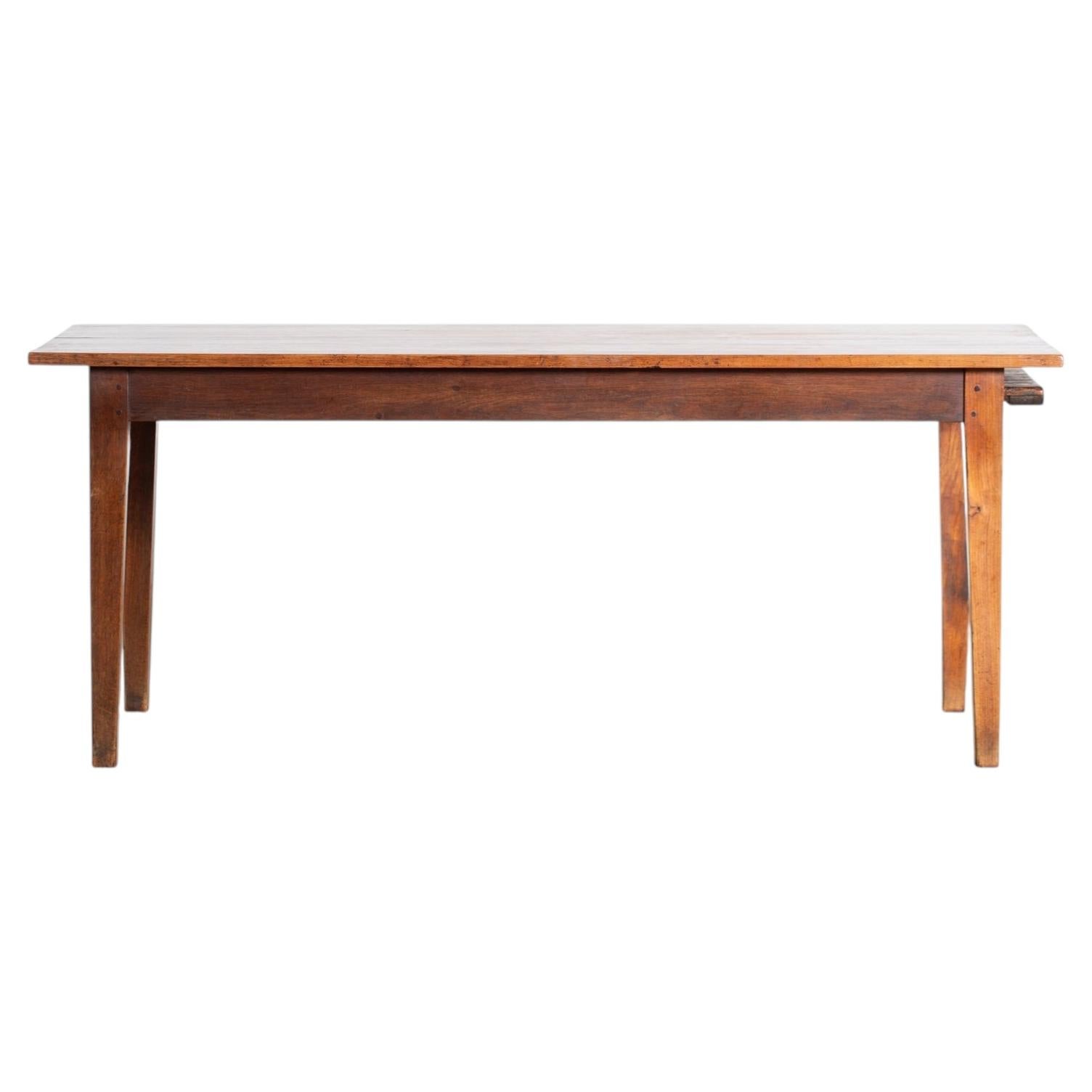 French Cherry & Oak Farmhouse Dining Table c. 1900 For Sale