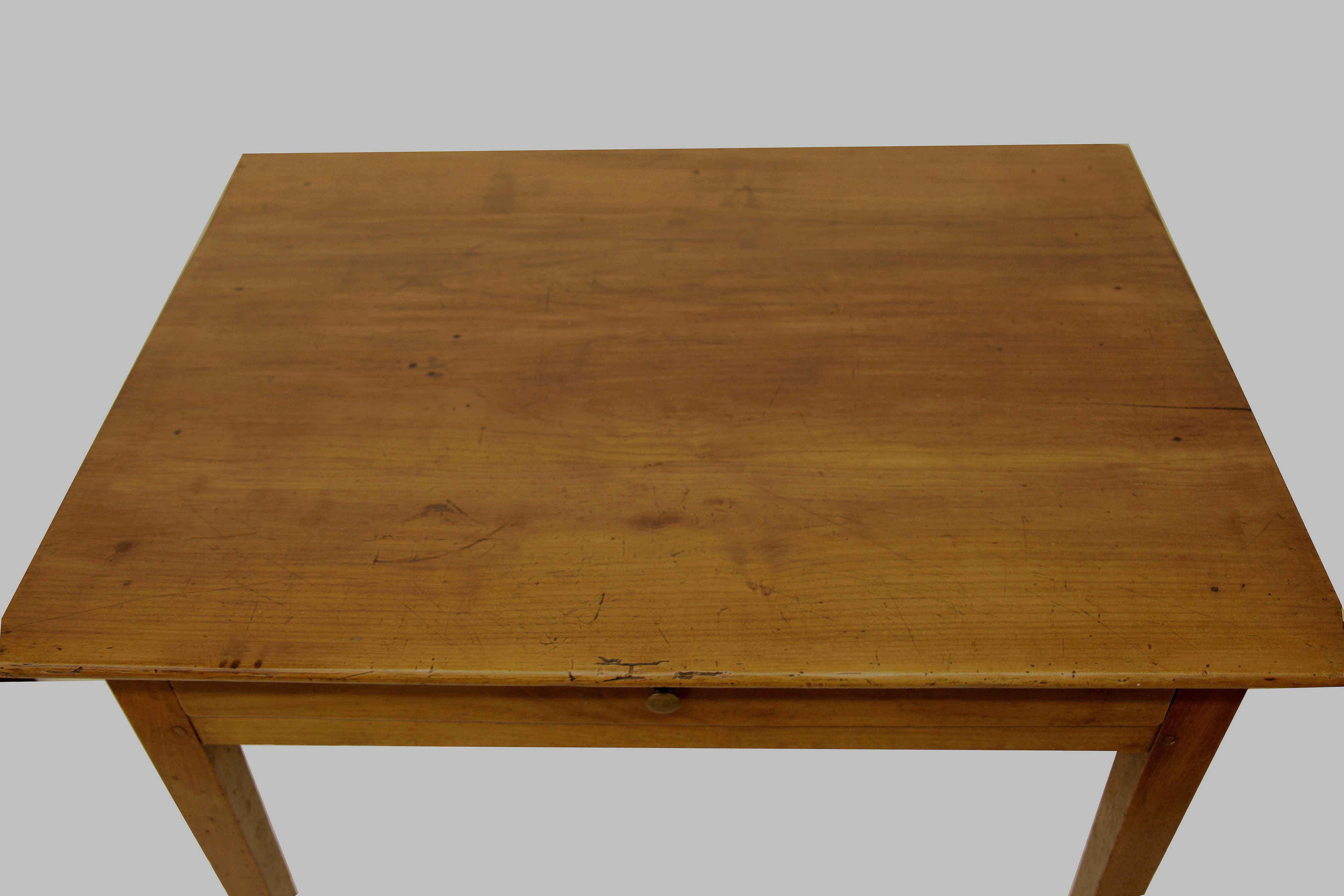 French Cherry One Drawer Table In Good Condition For Sale In Wilson, NC