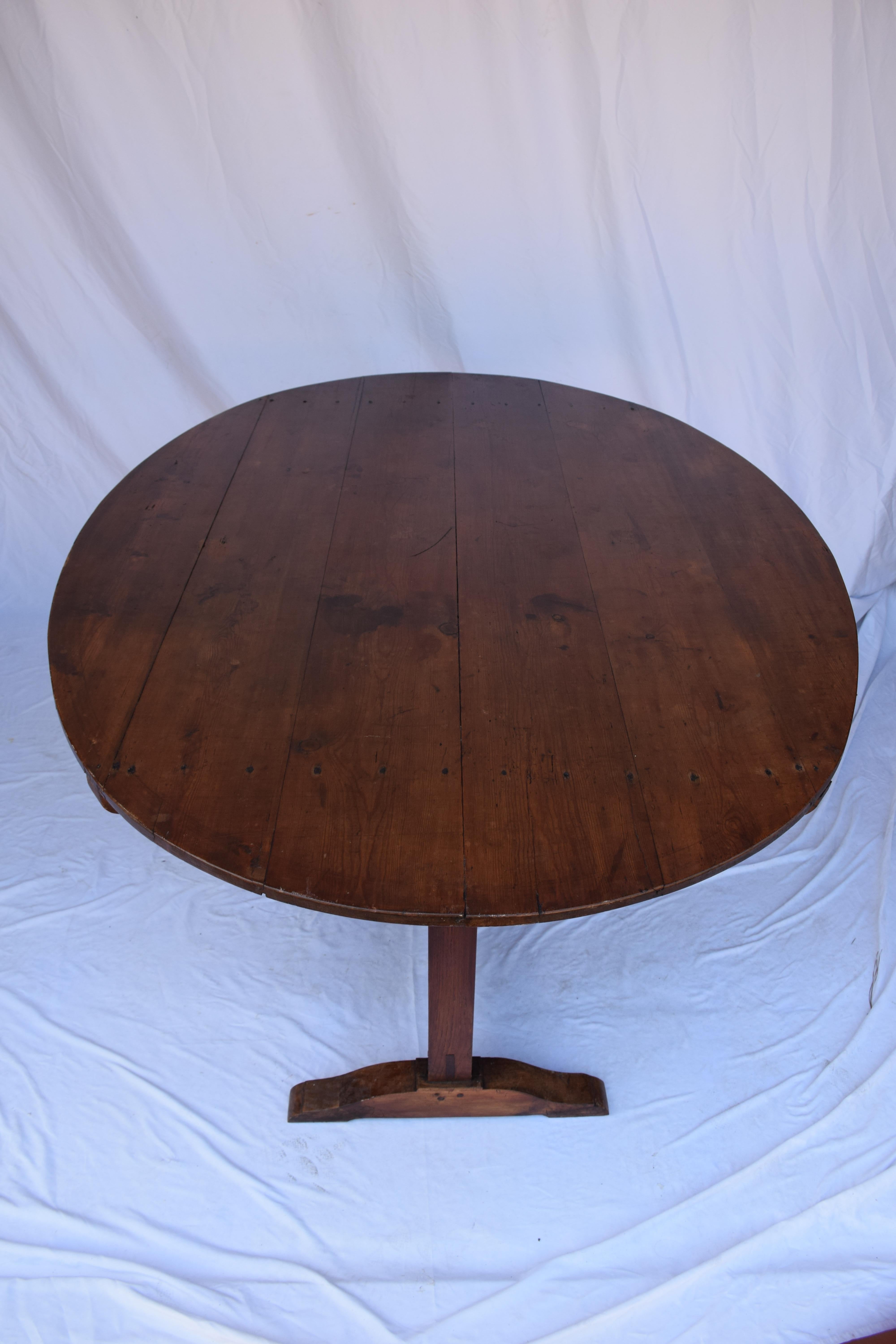 French Cherry Oval Wine Tasting Table For Sale 6