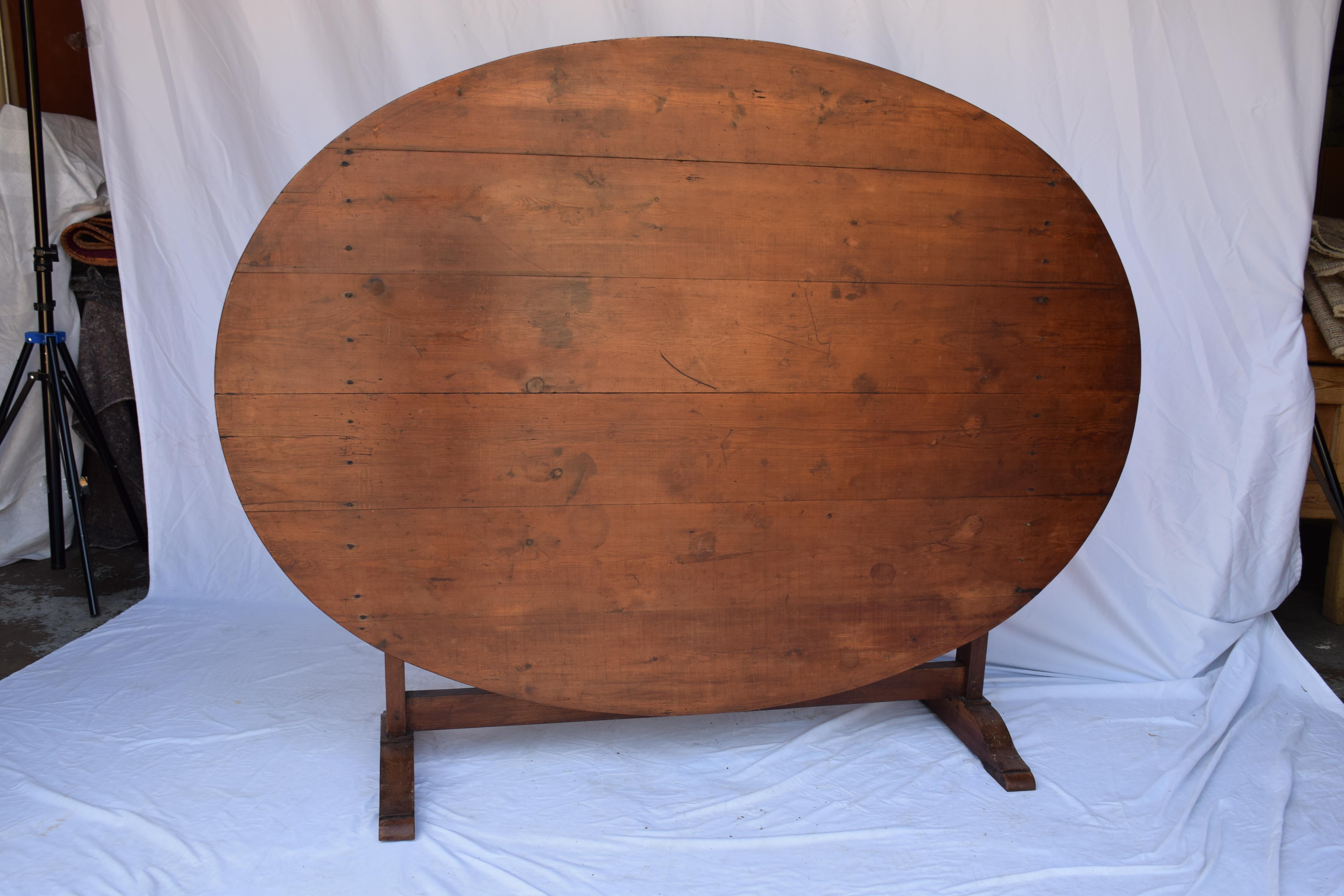 This beautiful French wooden wine table, also known as a picnic table, has a long history rooted in functionality and convenience! They can be traced back to ancient Egypt. Fast forward to modern day picture its use in a kitchen for family meals or