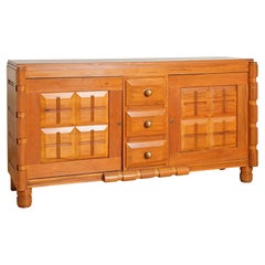 French Cherry Sideboard in the Manner of Victor Courtray C. 1940