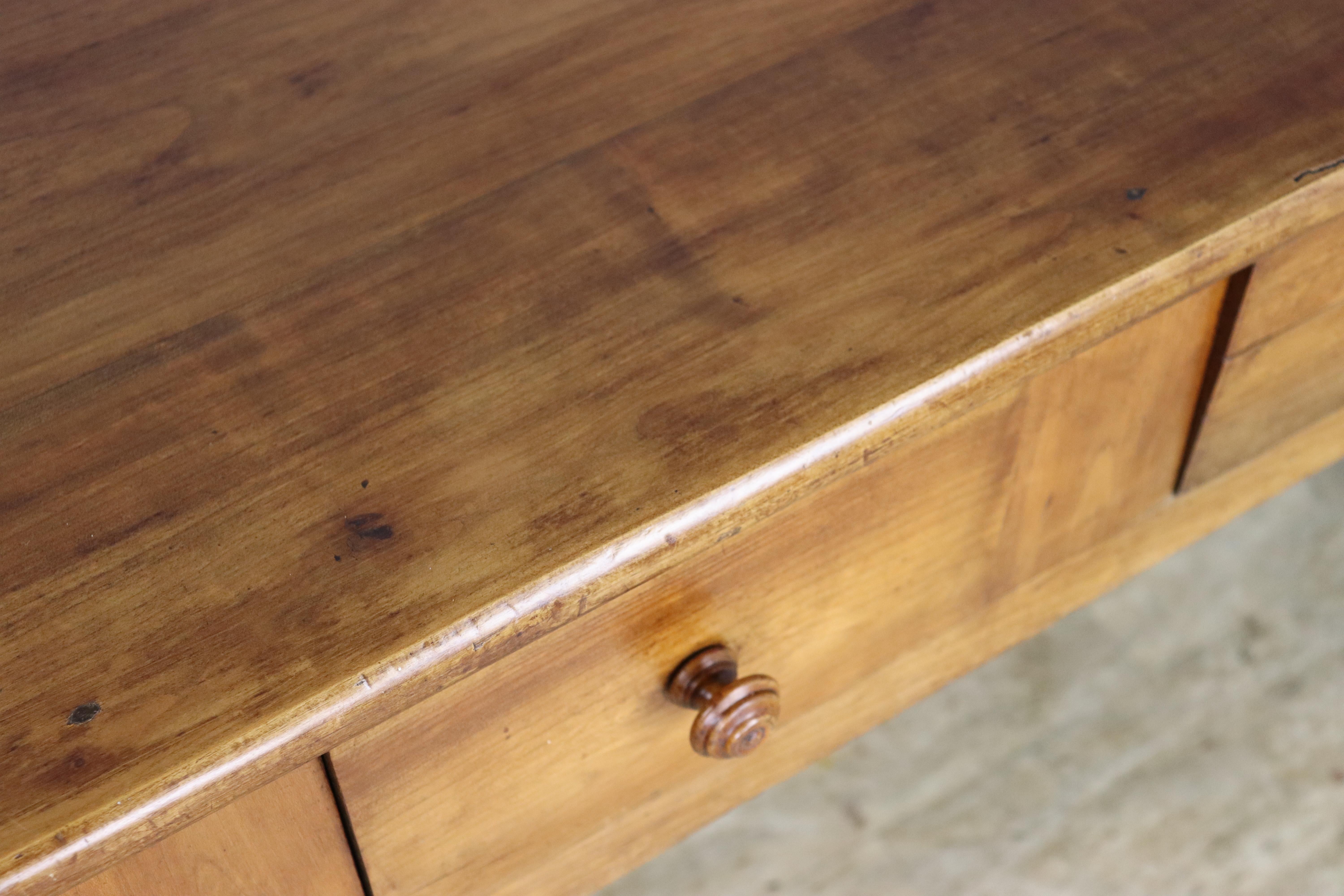 French Cherry Three Drawer Serving Table For Sale 6