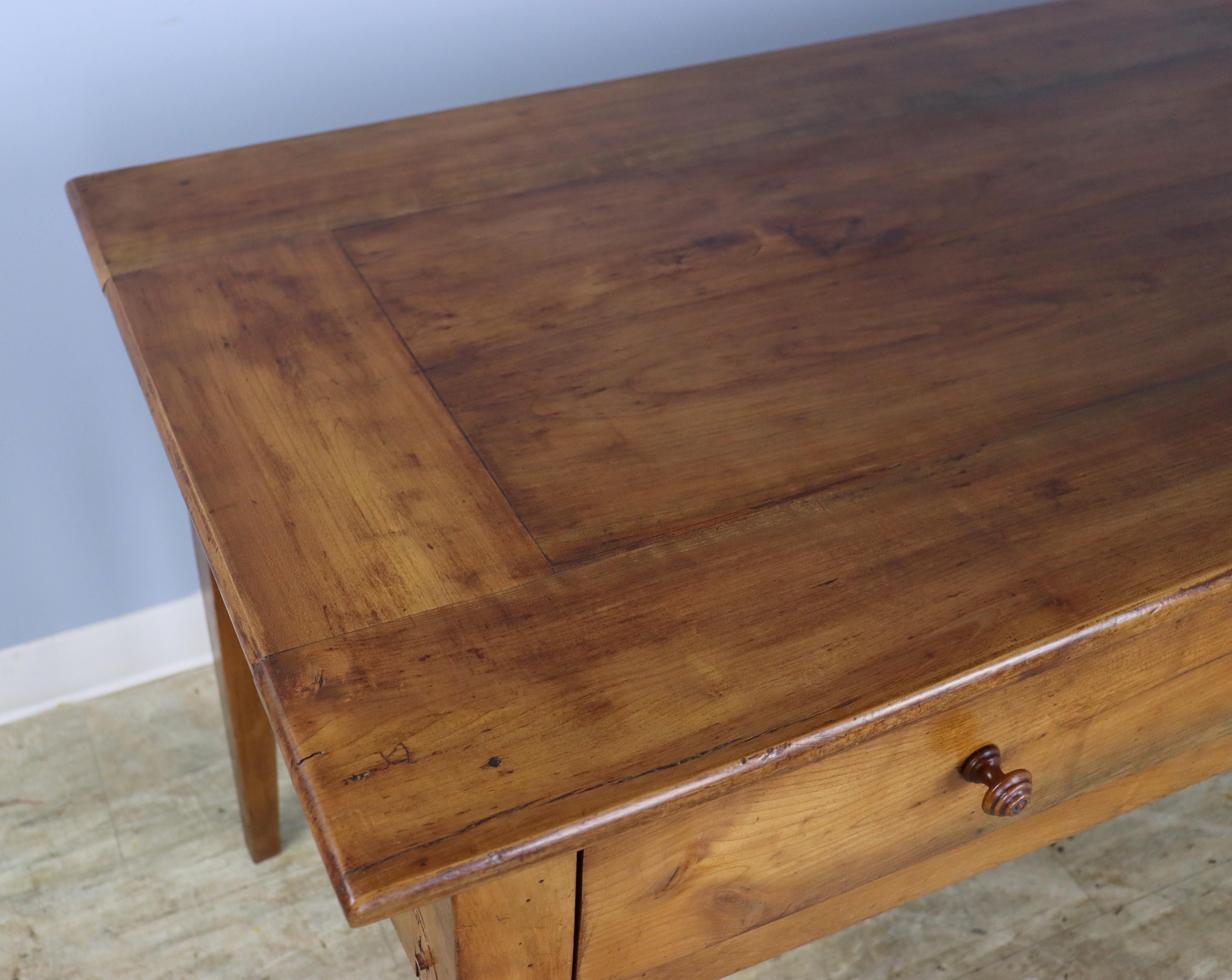 French Cherry Three Drawer Serving Table For Sale 3