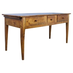 French Cherry Three Drawer Serving Table