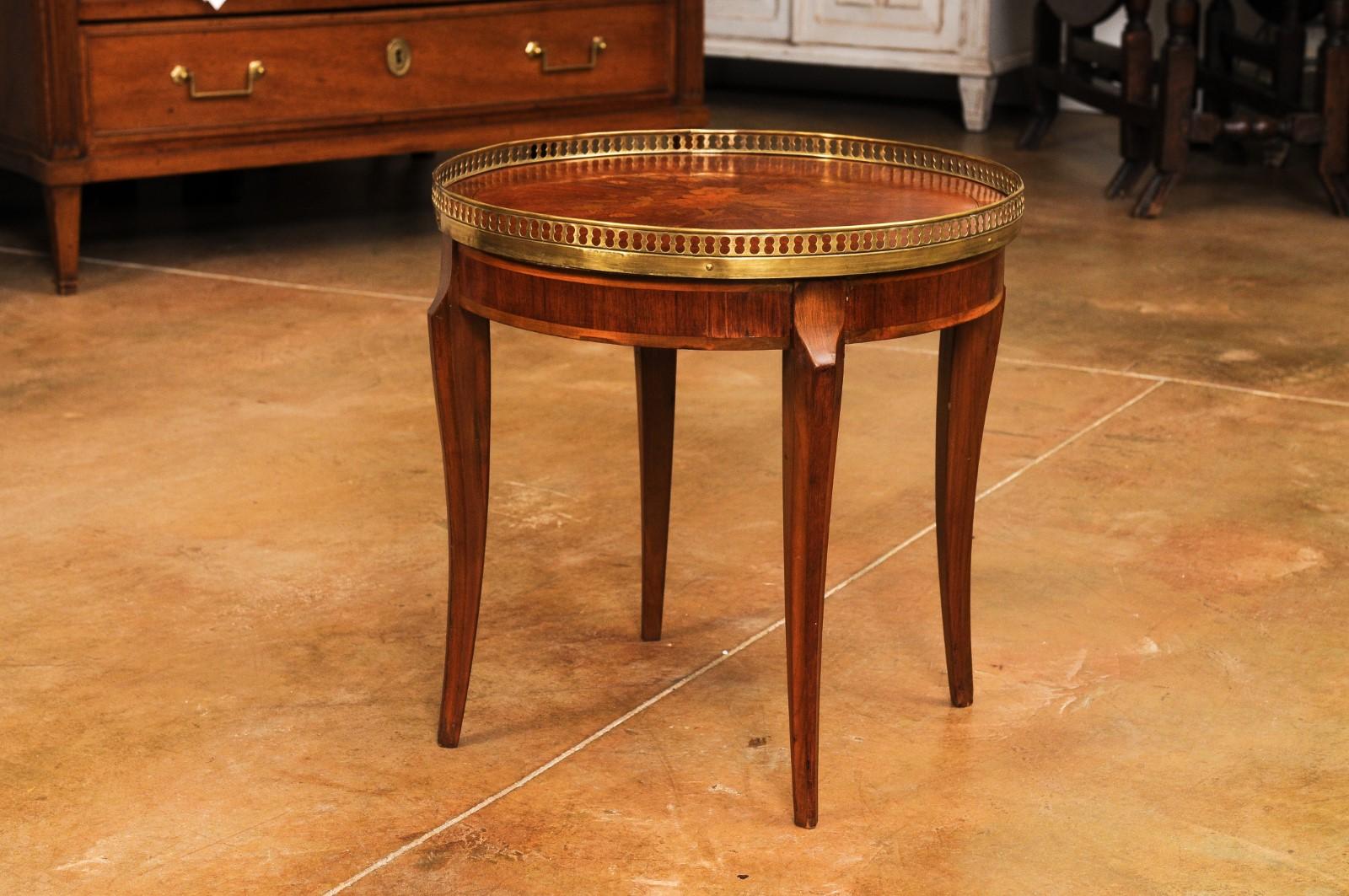 French Cherry, Walnut and Mahogany Marquetry Bouillotte Game Table, 20th Century 5