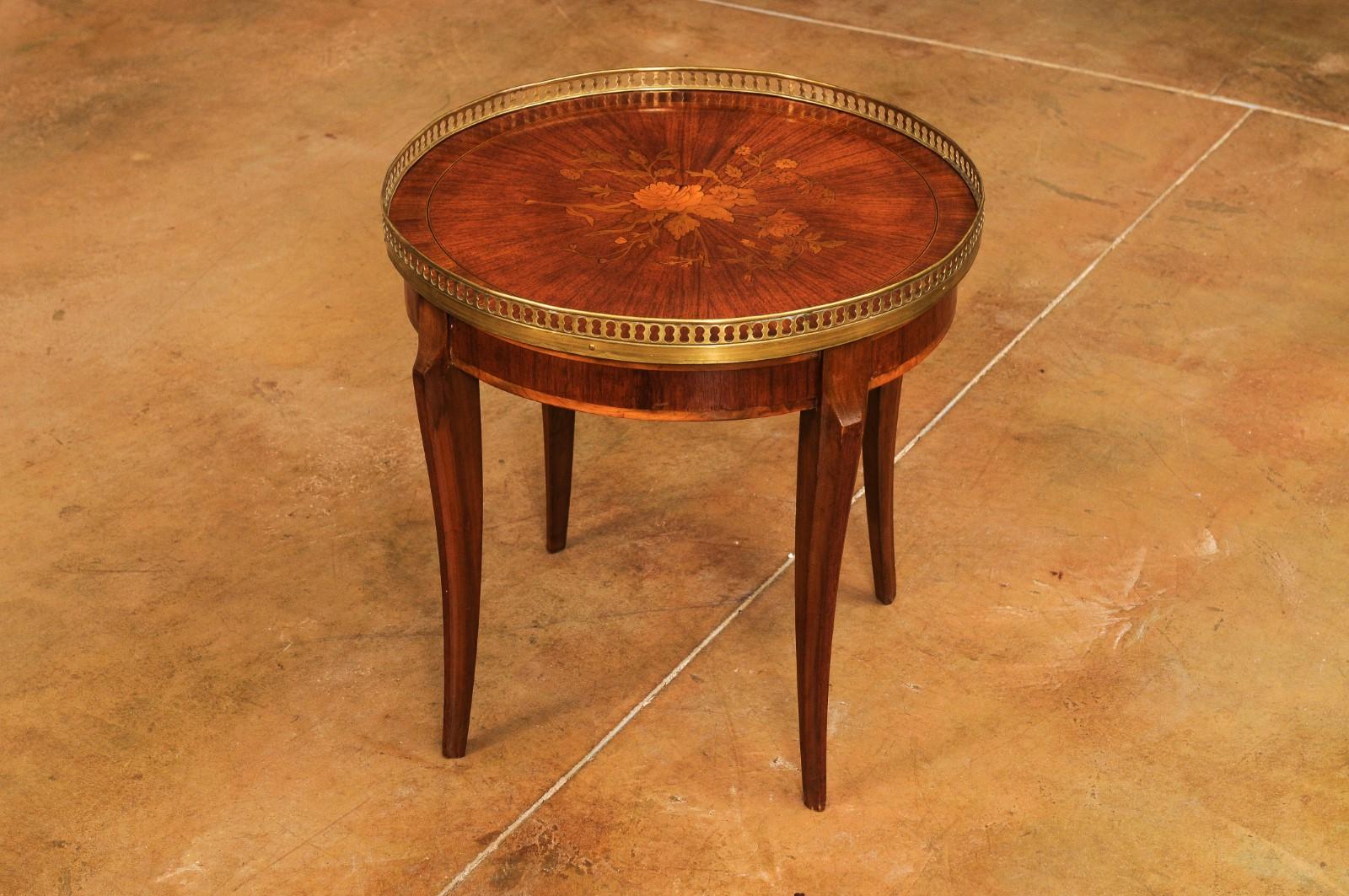 French Cherry, Walnut and Mahogany Marquetry Bouillotte Game Table, 20th Century 6