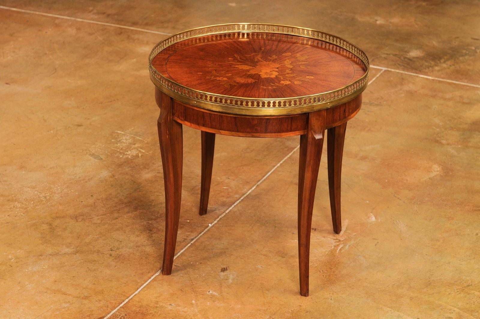 French Cherry, Walnut and Mahogany Marquetry Bouillotte Game Table, 20th Century 3