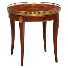 French Cherry, Walnut and Mahogany Marquetry Bouillotte Game Table, 20th Century