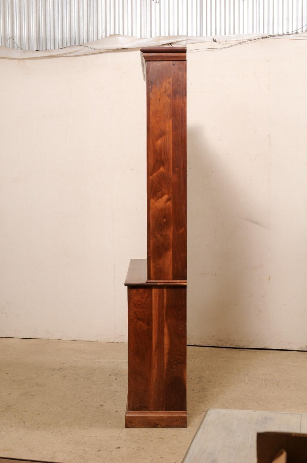 French Cherry Wood 7.5+ Ft. Tall Enclosed Cabinet with Slender Depth, Mid 20th c For Sale 6