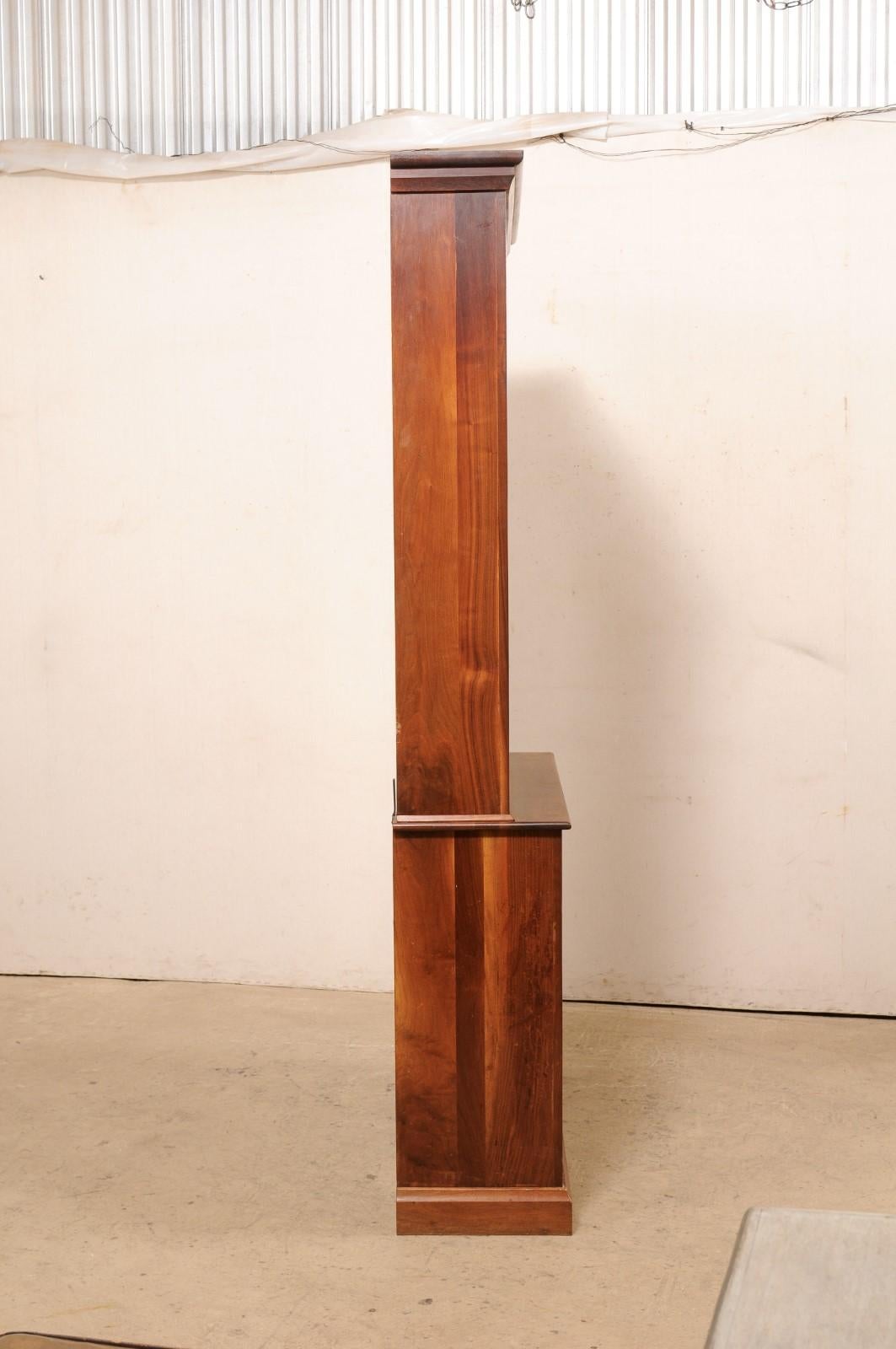 French Cherry Wood 7.5+ Ft. Tall Enclosed Cabinet with Slender Depth, Mid 20th c For Sale 2