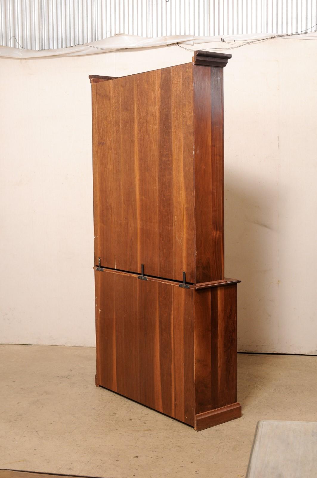 French Cherry Wood 7.5+ Ft. Tall Enclosed Cabinet with Slender Depth, Mid 20th c For Sale 3