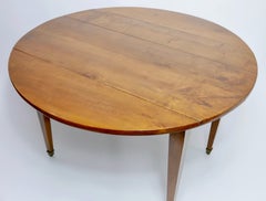 French Cherry Wood Drop-Leaf Table, Early 19th Century