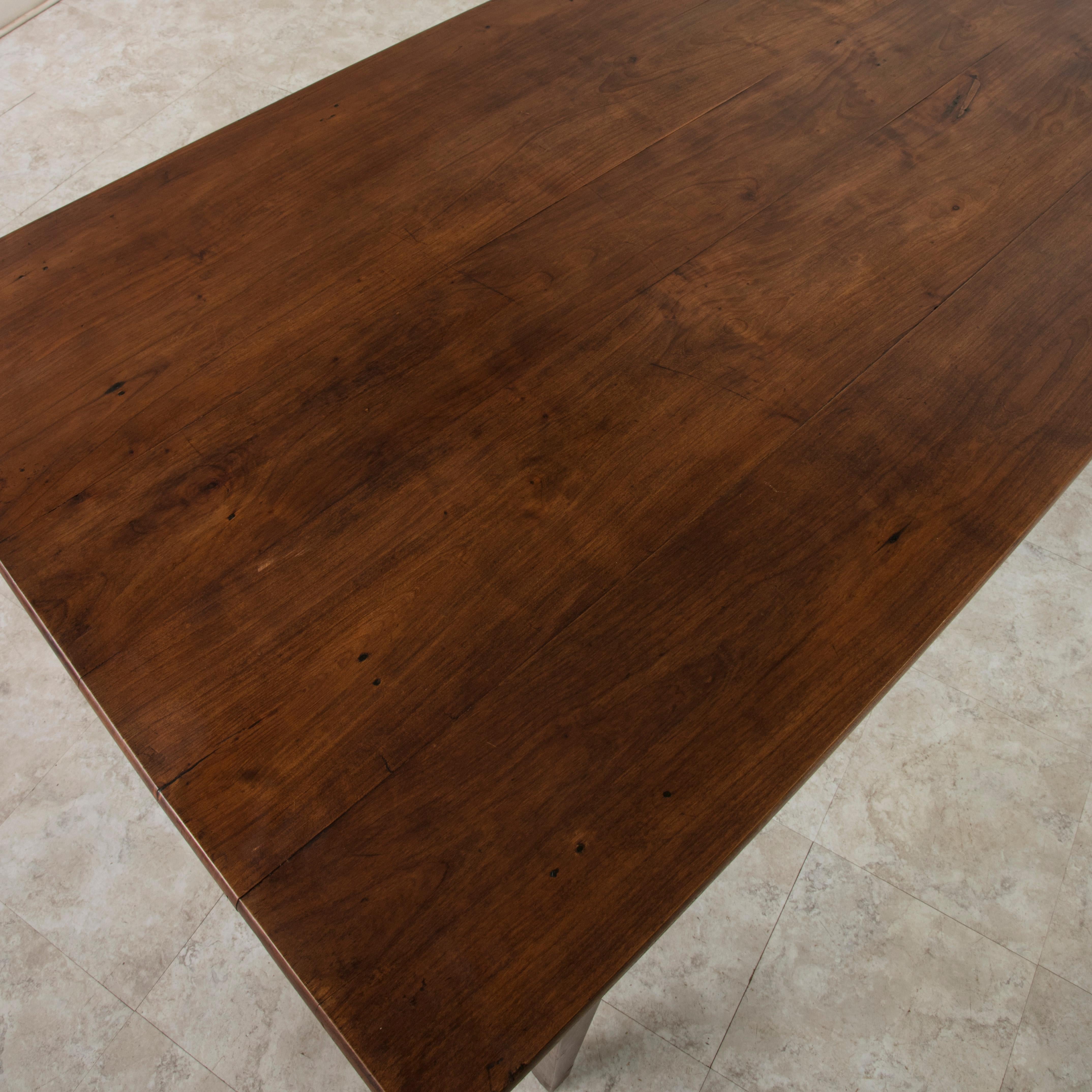 French Cherrywood Farm Table Dining Table, Single Drawer, Cutting Board 3
