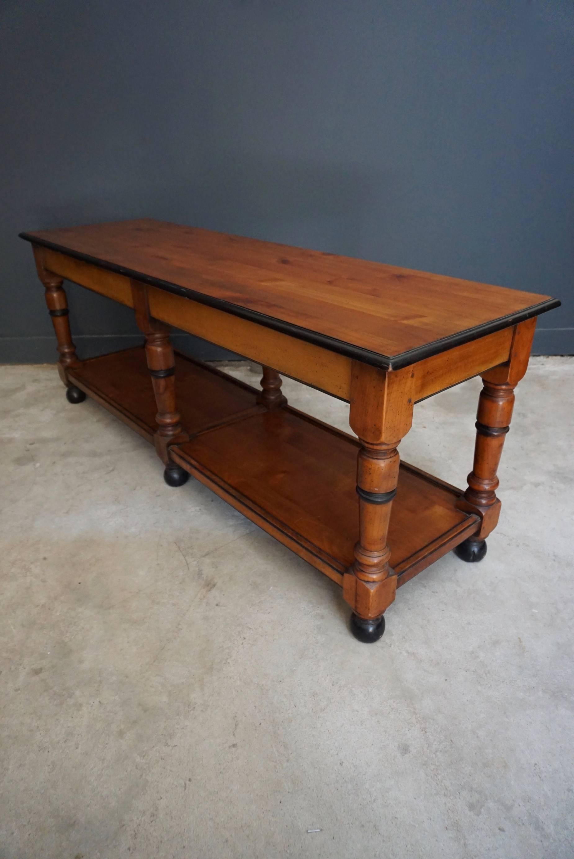 French Cherrywood Console or Side Table, Late 19th Century 8