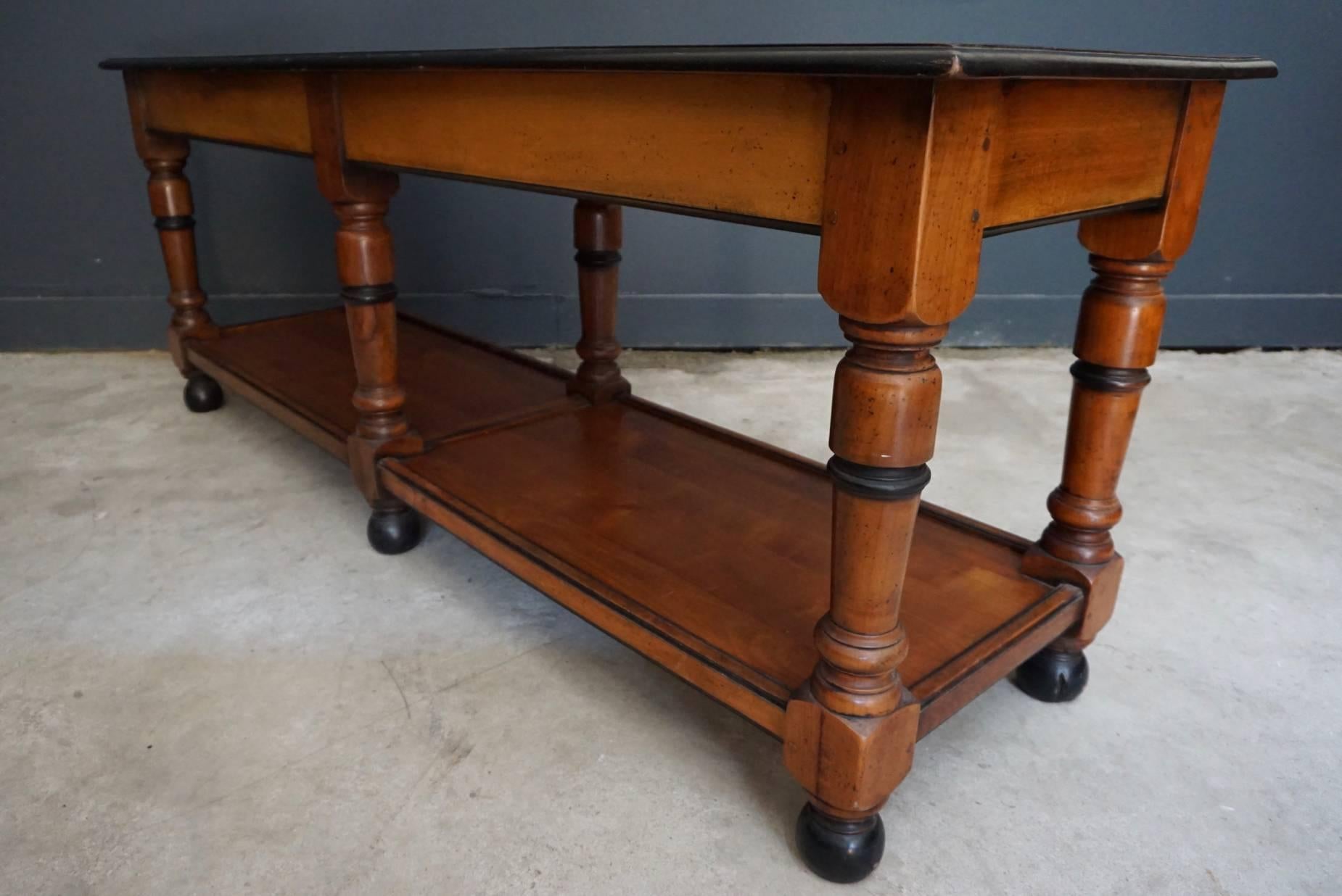 French Cherrywood Console or Side Table, Late 19th Century 4