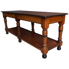French Cherrywood Console or Side Table Late, 19th Century
