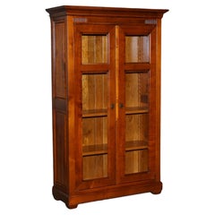 French Cherrywood Display Cabinet with Adjustable Shelves
