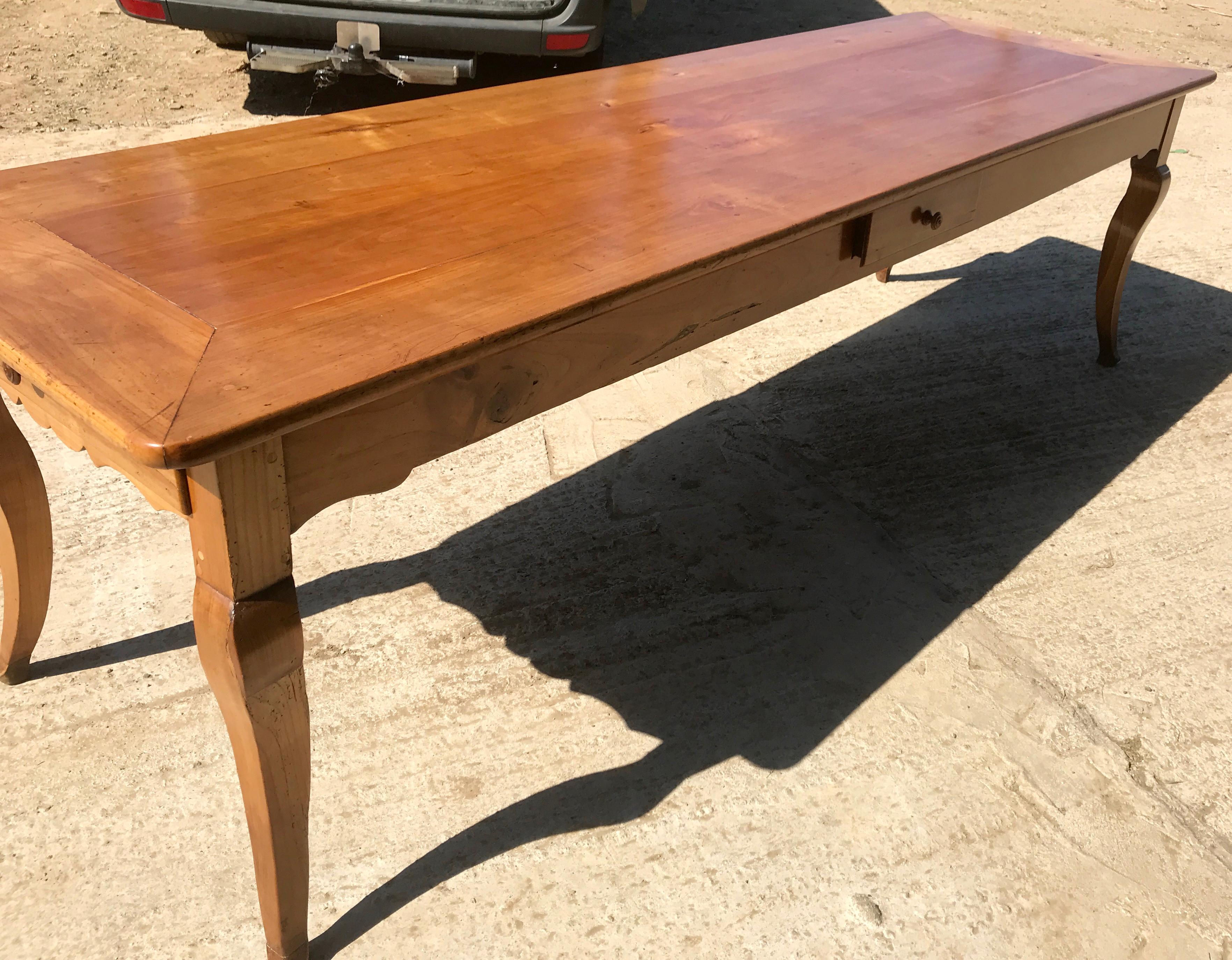 French Cherrywood Farmhouse Dining Table 3