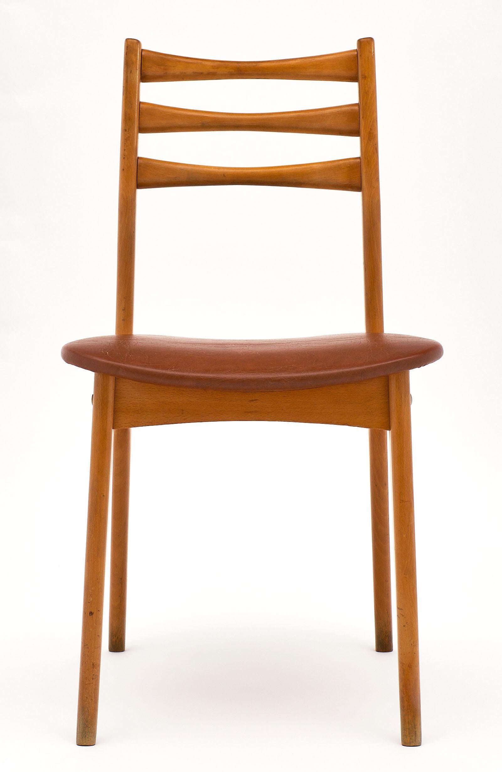 Mid-Century Modern French Cherrywood Midcentury Chairs