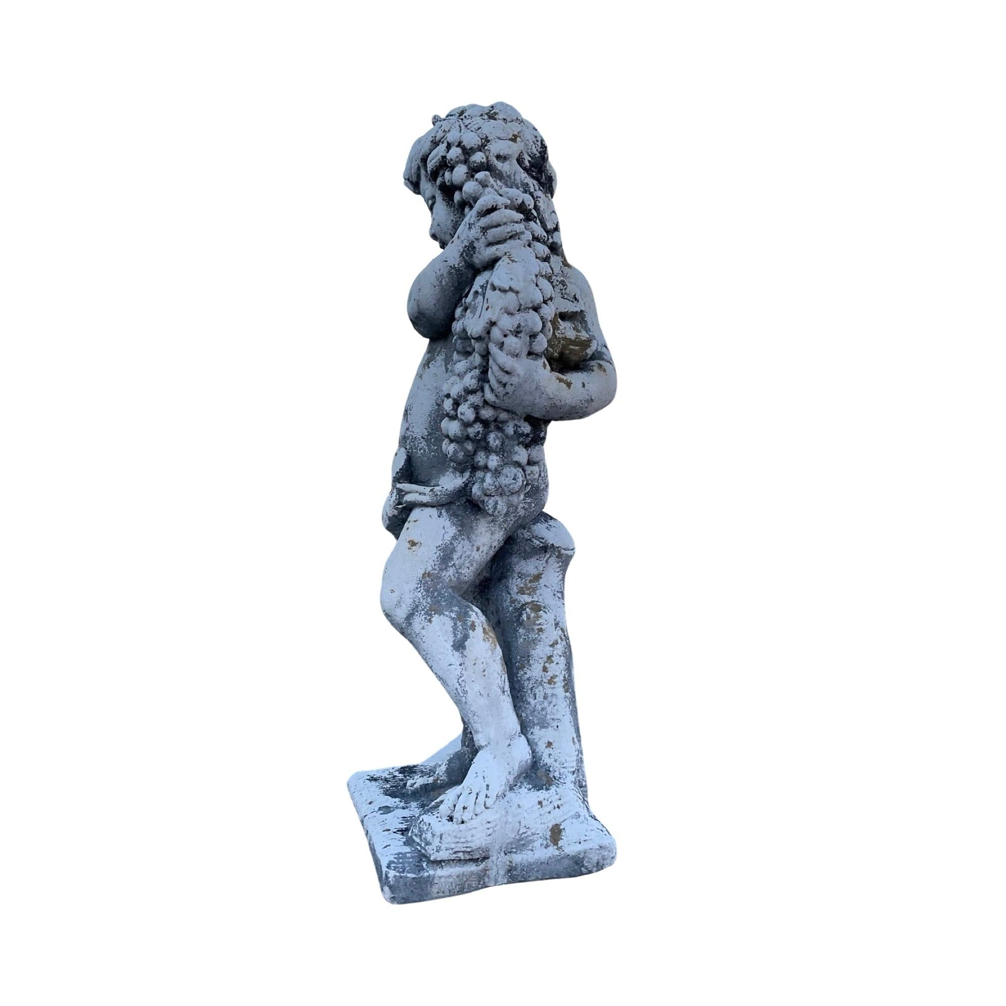 concrete cherub garden statue