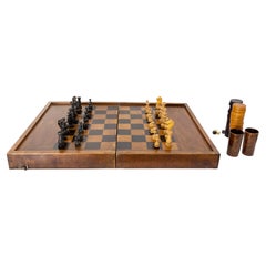French Chess Box and Blackgammon Wood, circa 1950