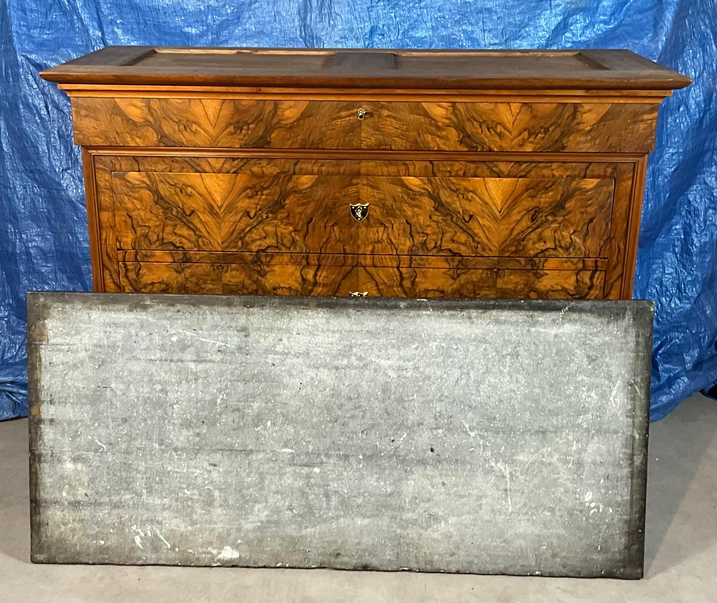 Hand-Crafted French Louis Philippe Period Walnut Commode