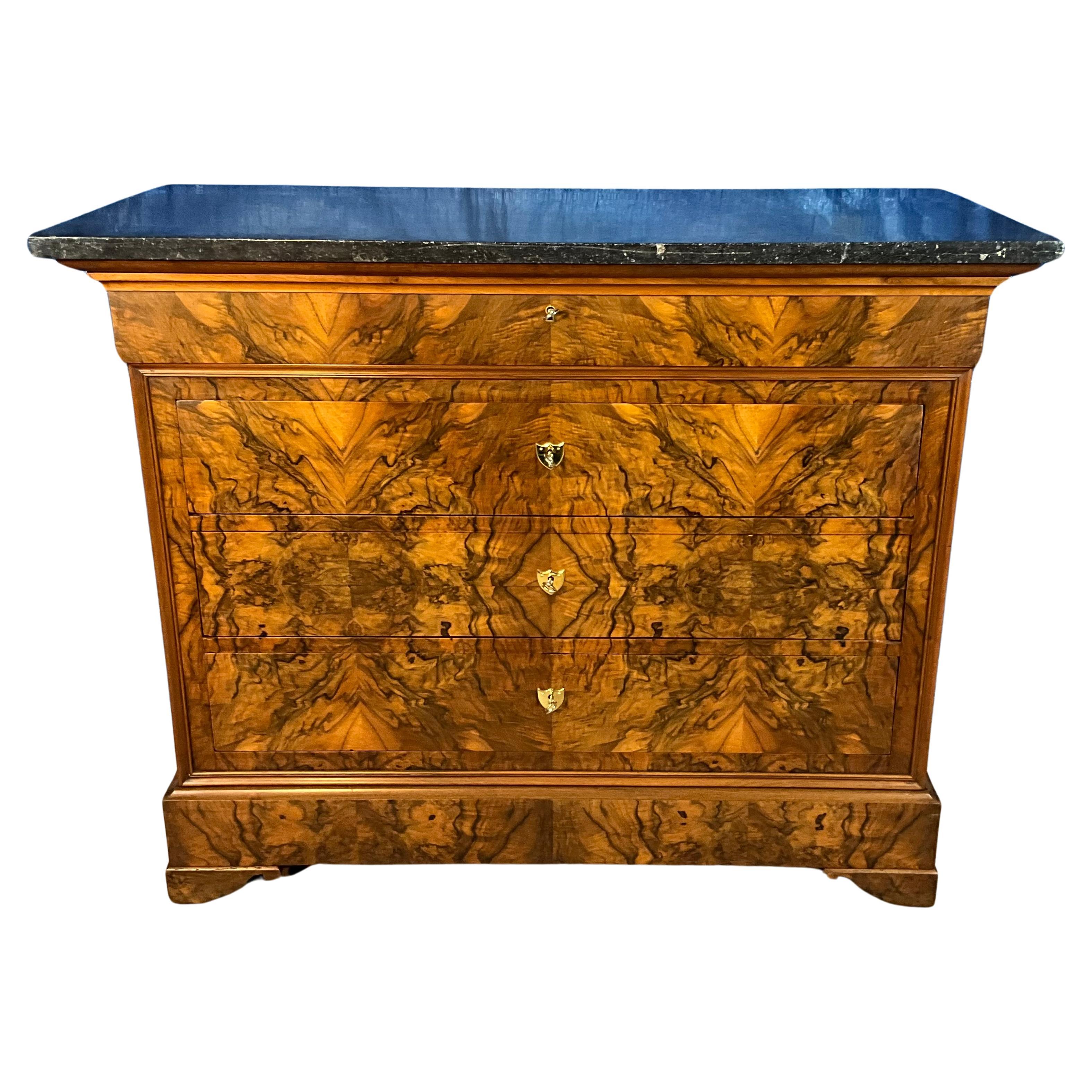 French Louis Philippe Period Walnut Commode