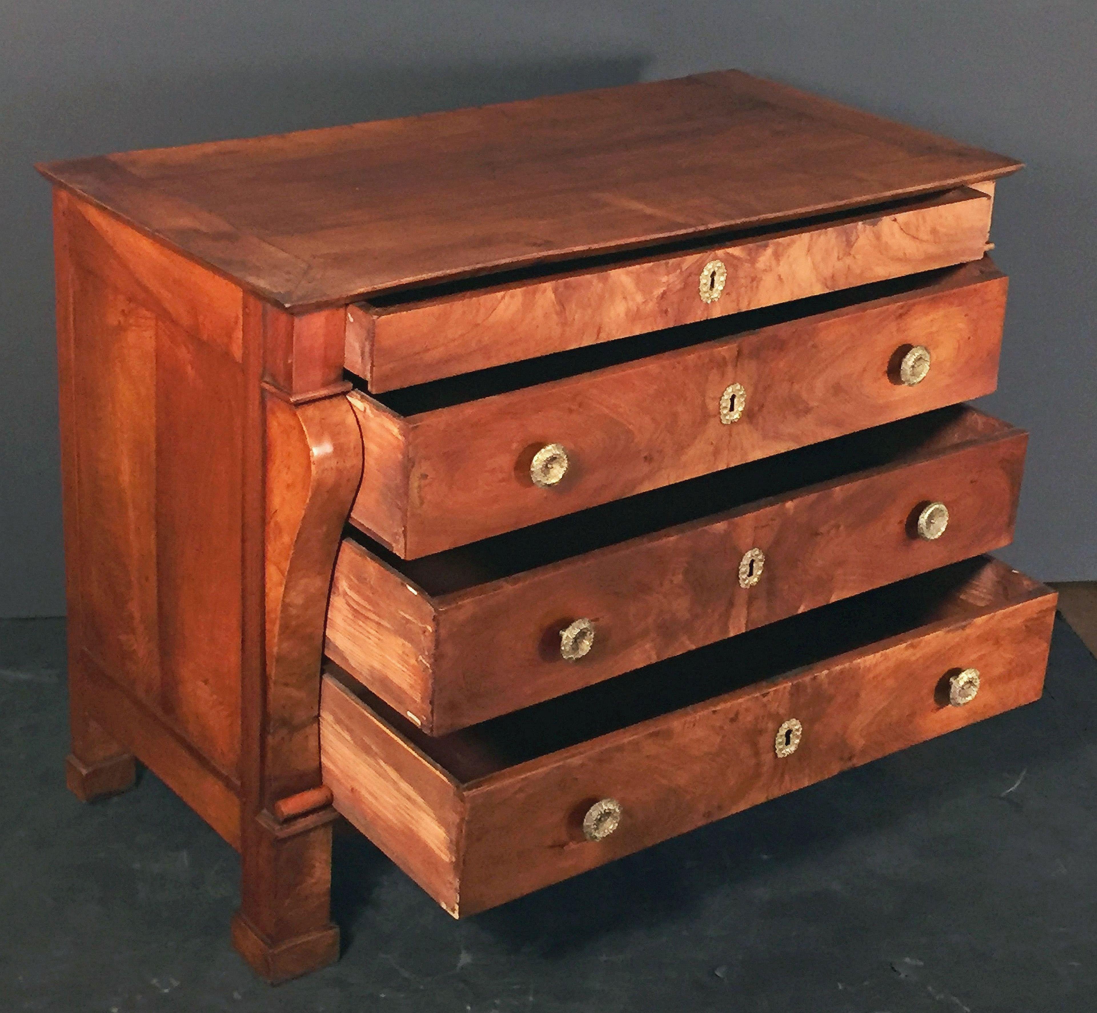 French Chest of Drawers of Walnut from the Restauration Period 1