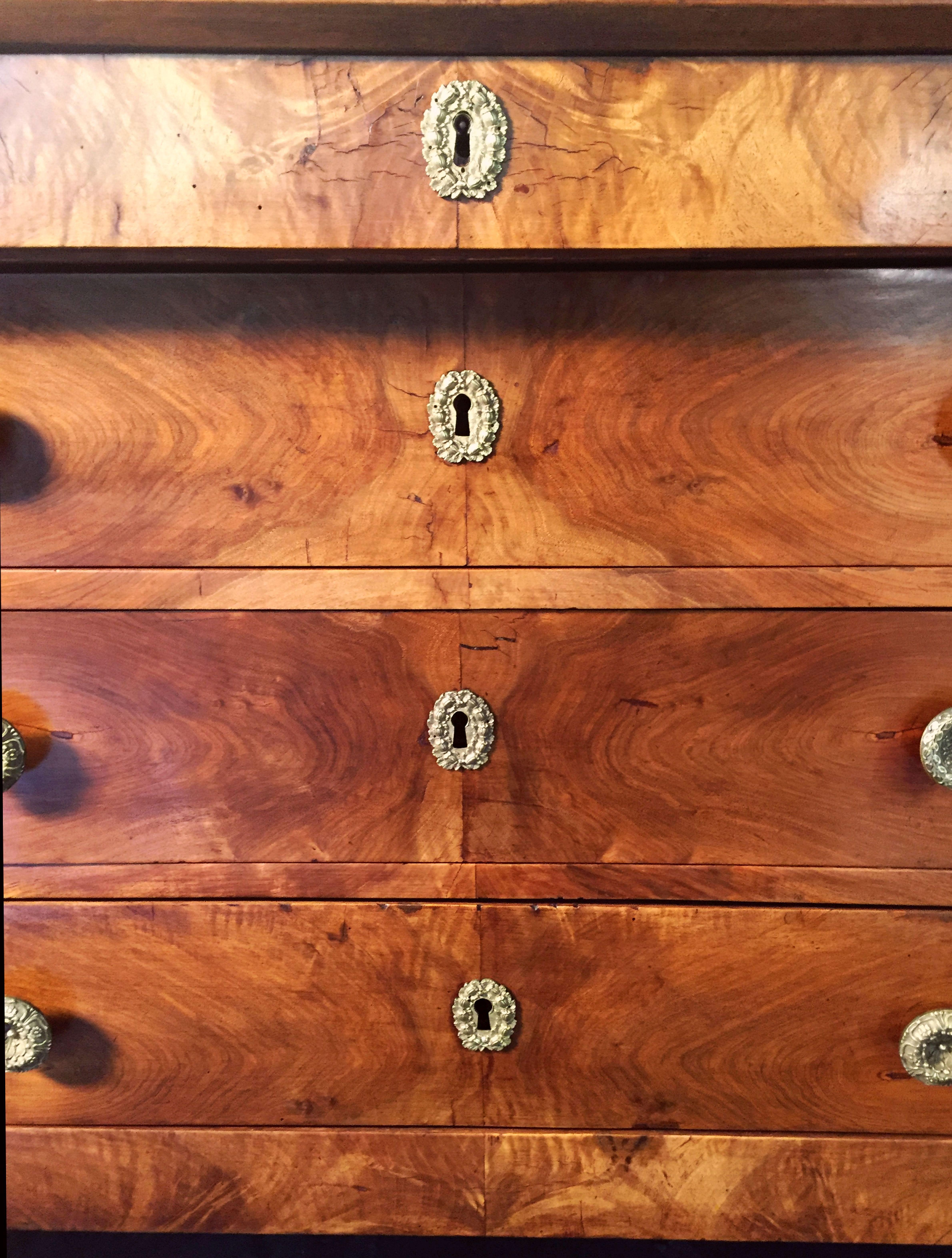 French Chest of Drawers of Walnut from the Restauration Period 3