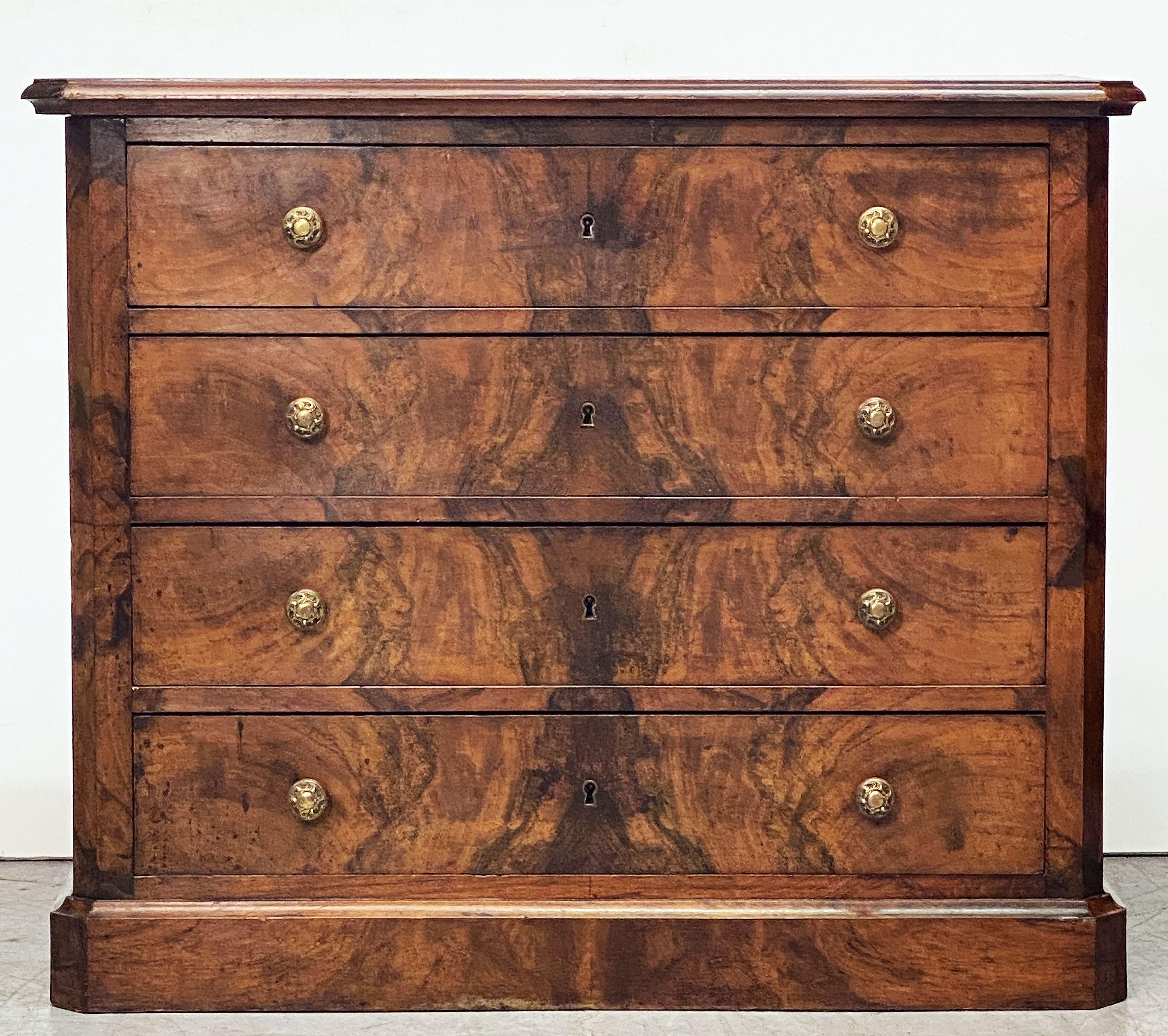 French Chest of Drawers or Commode of Flame Walnut 3