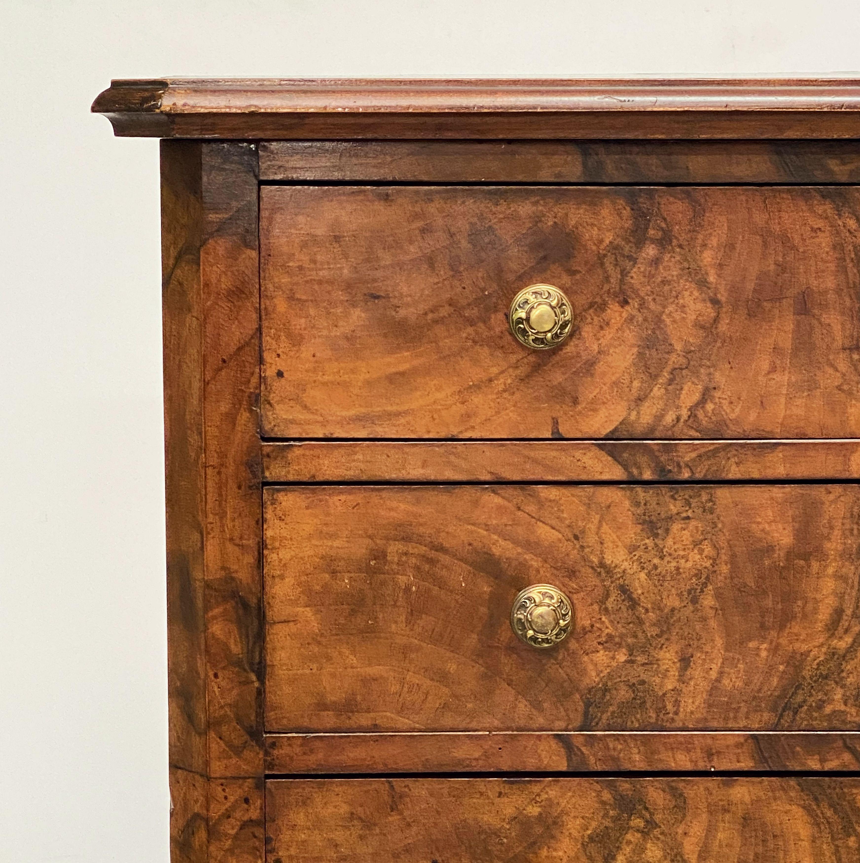 French Chest of Drawers or Commode of Flame Walnut 4