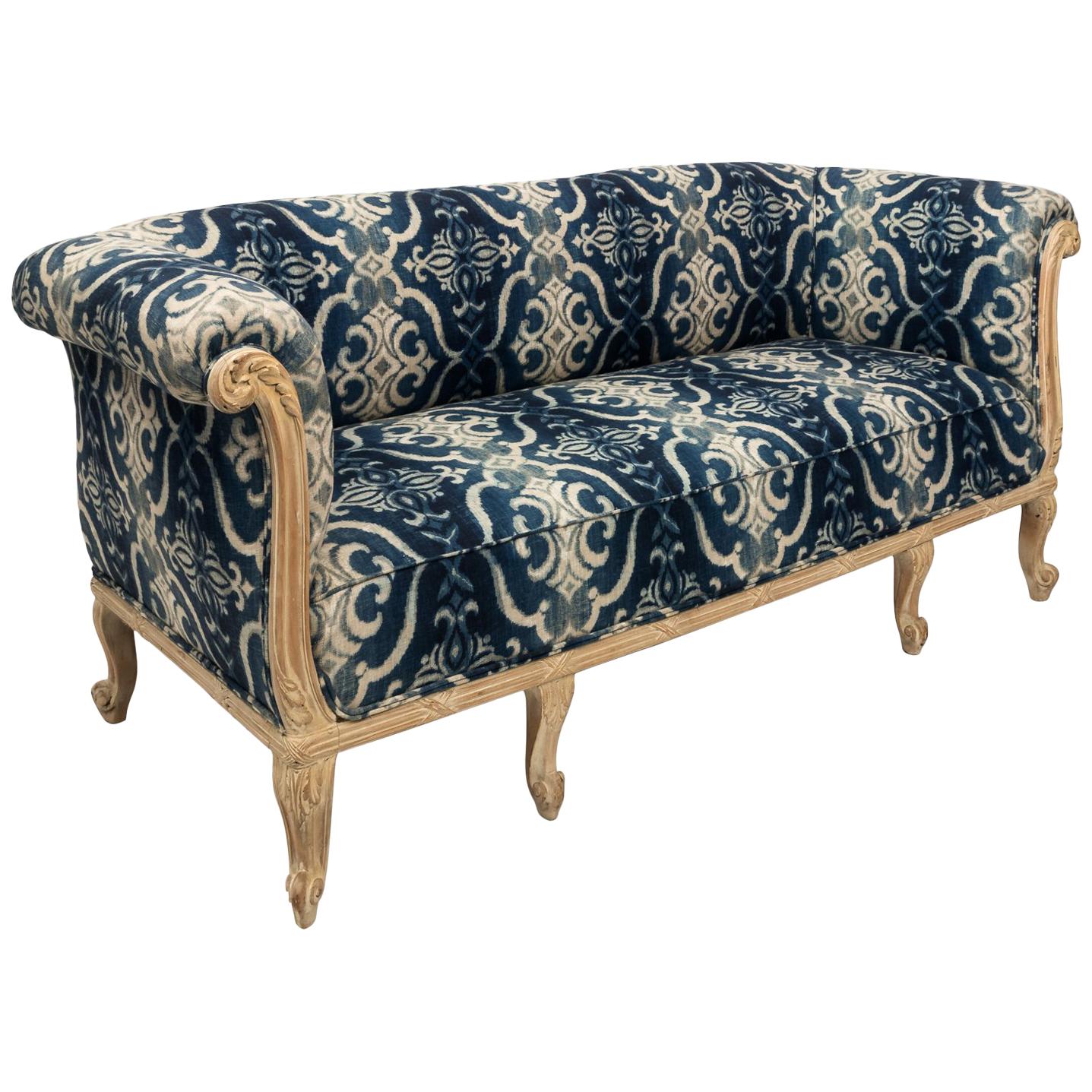 French Chesterfield Sofa with Contemporary Fabric, circa 1870 For Sale