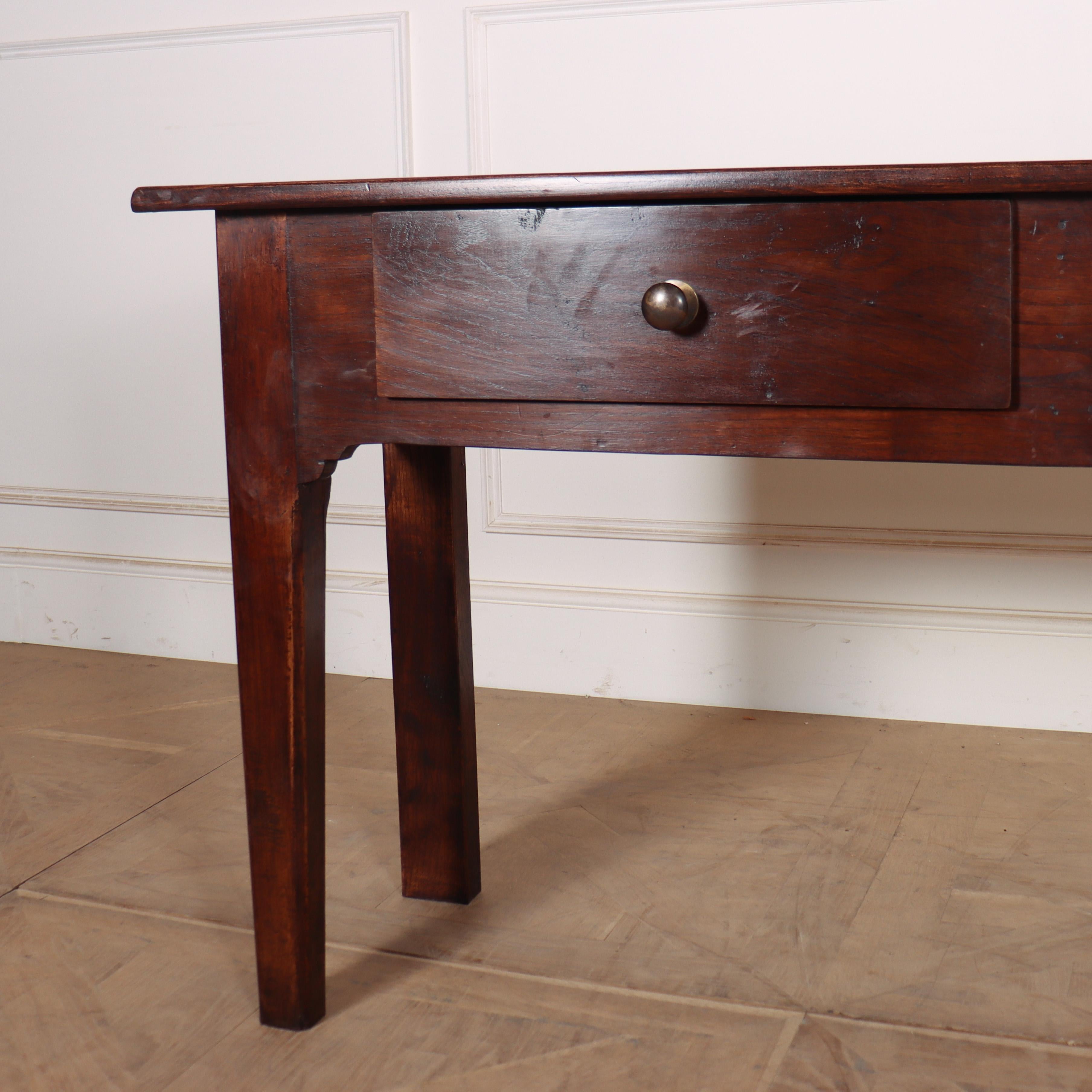 19th century French chestnut and oak 3 drawer serving table. 1860.

Reference: 7892

Dimensions
78 inches (198 cms) Wide
15.5 inches (39 cms) Deep
31 inches (79 cms) High