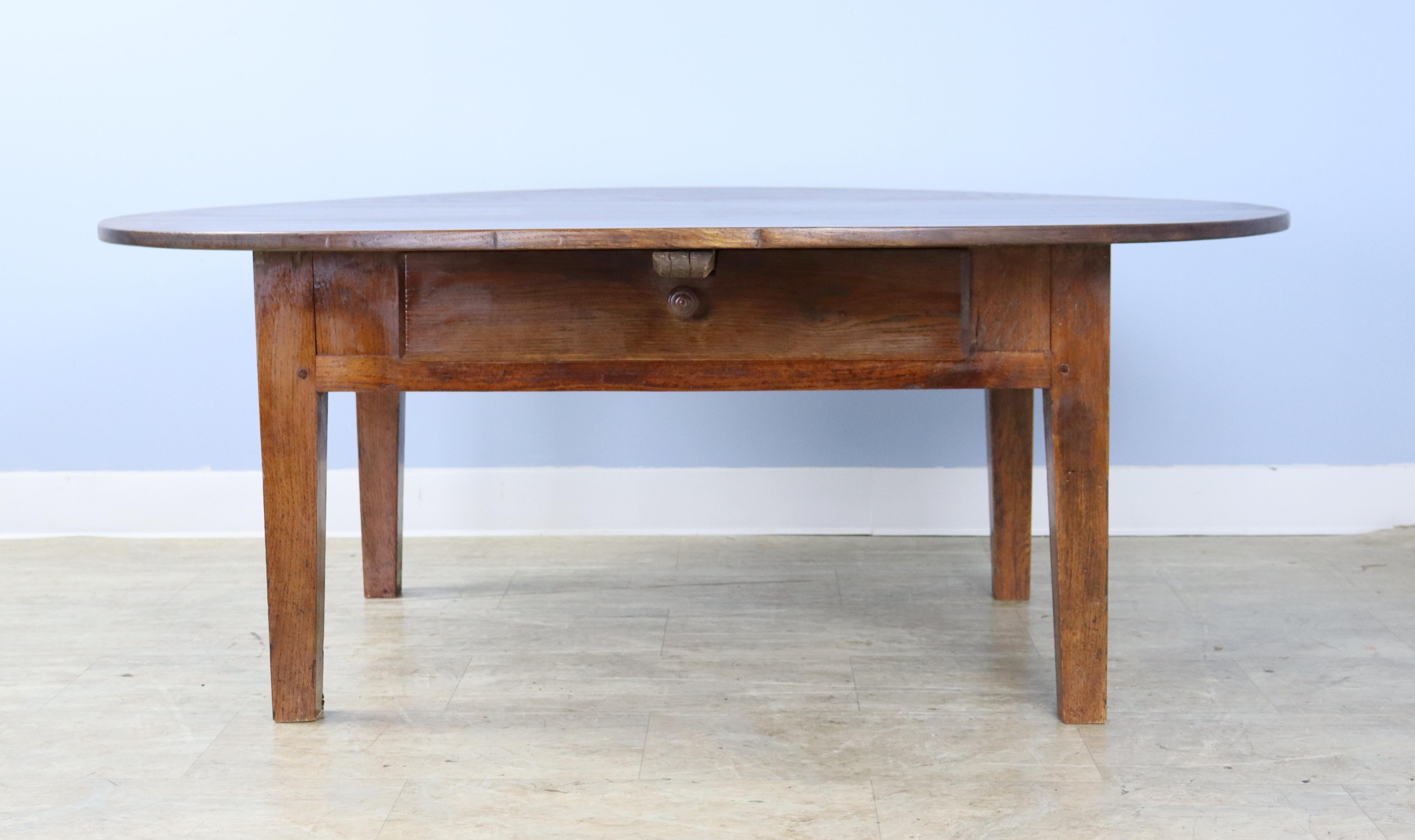19th Century French Chestnut Oval Coffee Table