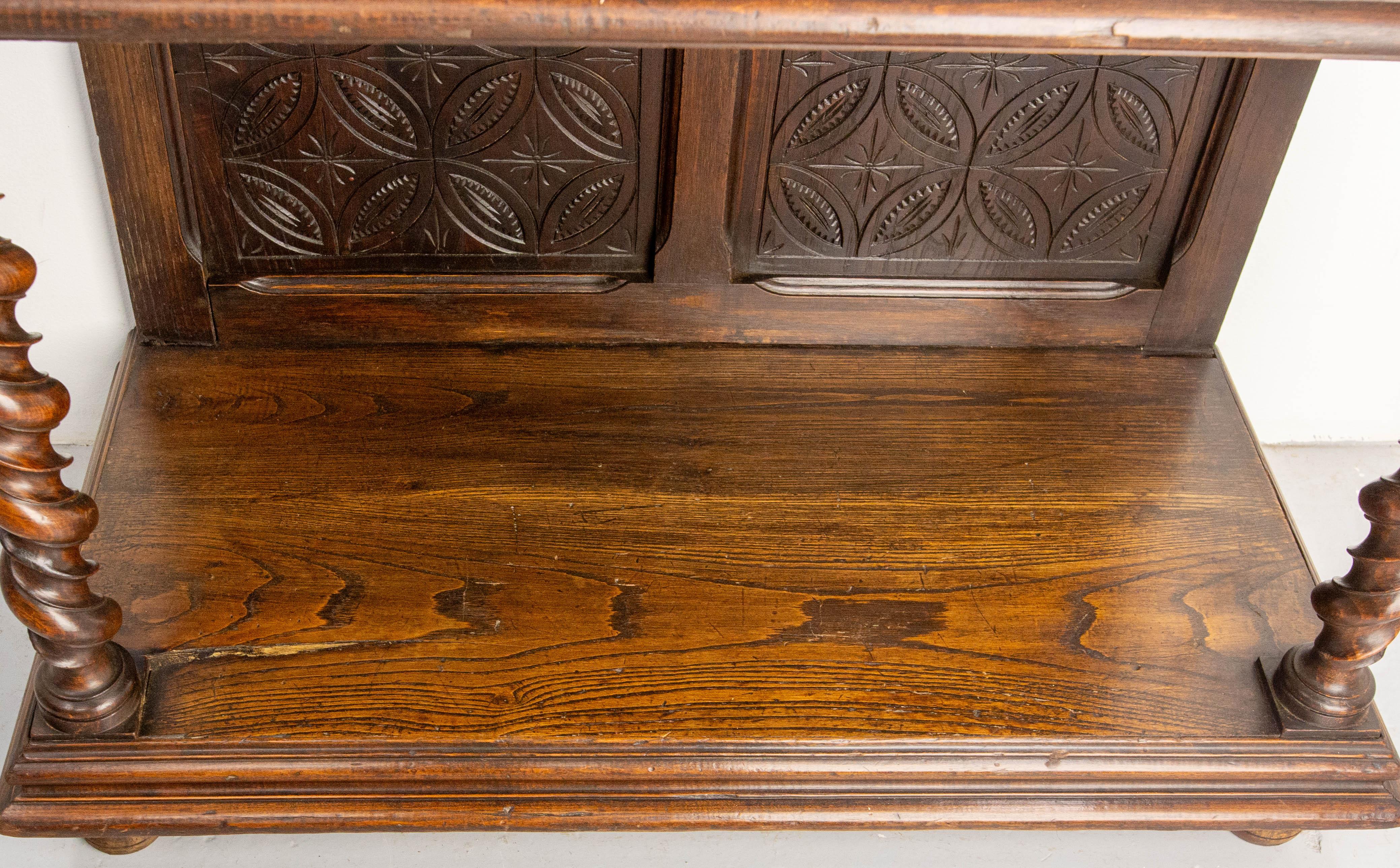 French Chestnut & Wrought Iron Buffet Neogothic Style Late 19th Century For Sale 10