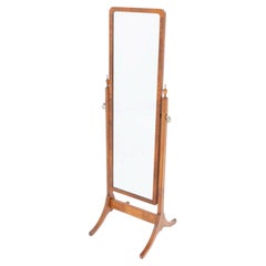 French Cheval Mirror French Antique Swivel Glass Walnut
