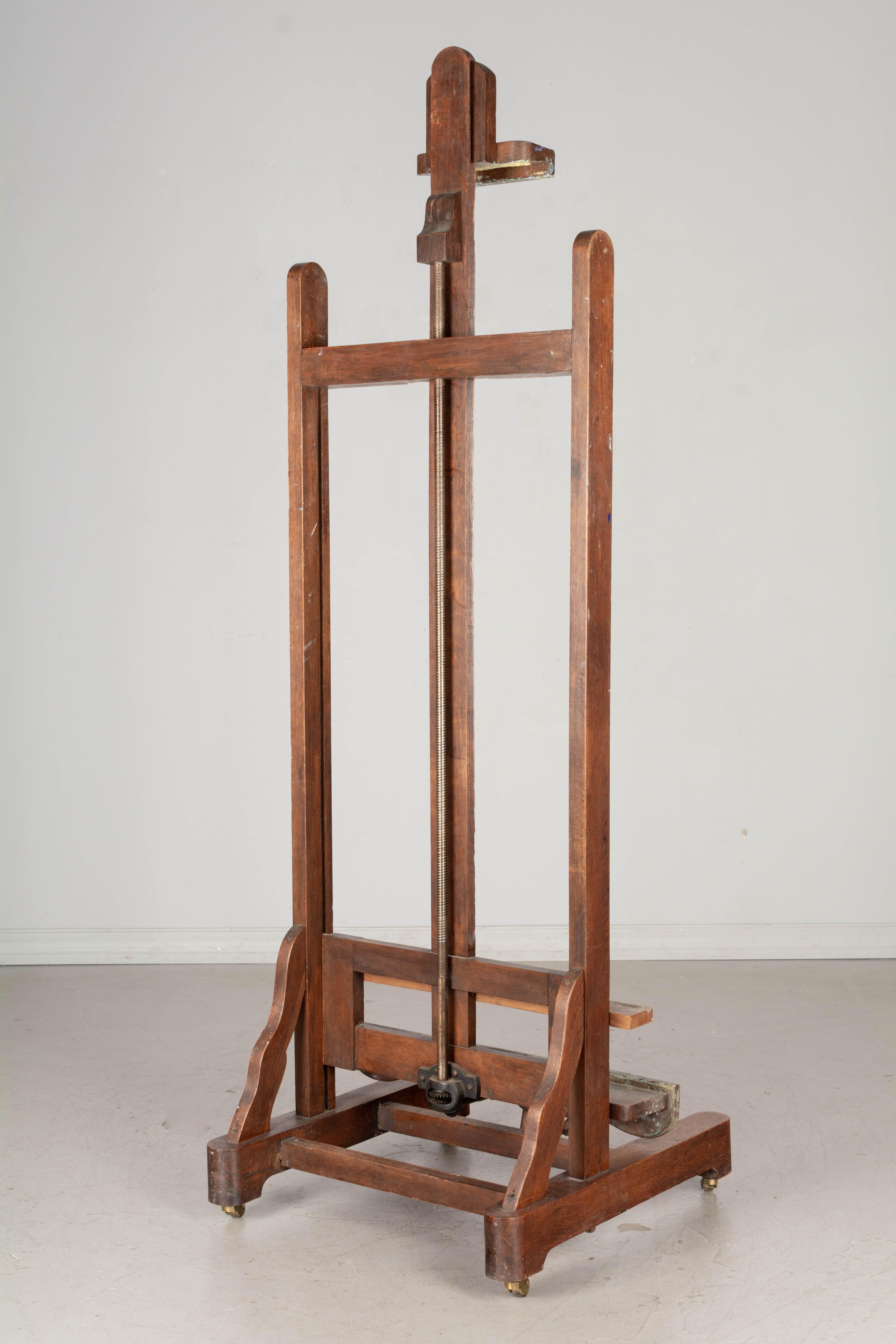 French Chevalet or Painter's Easel, circa 1900 In Good Condition In Winter Park, FL