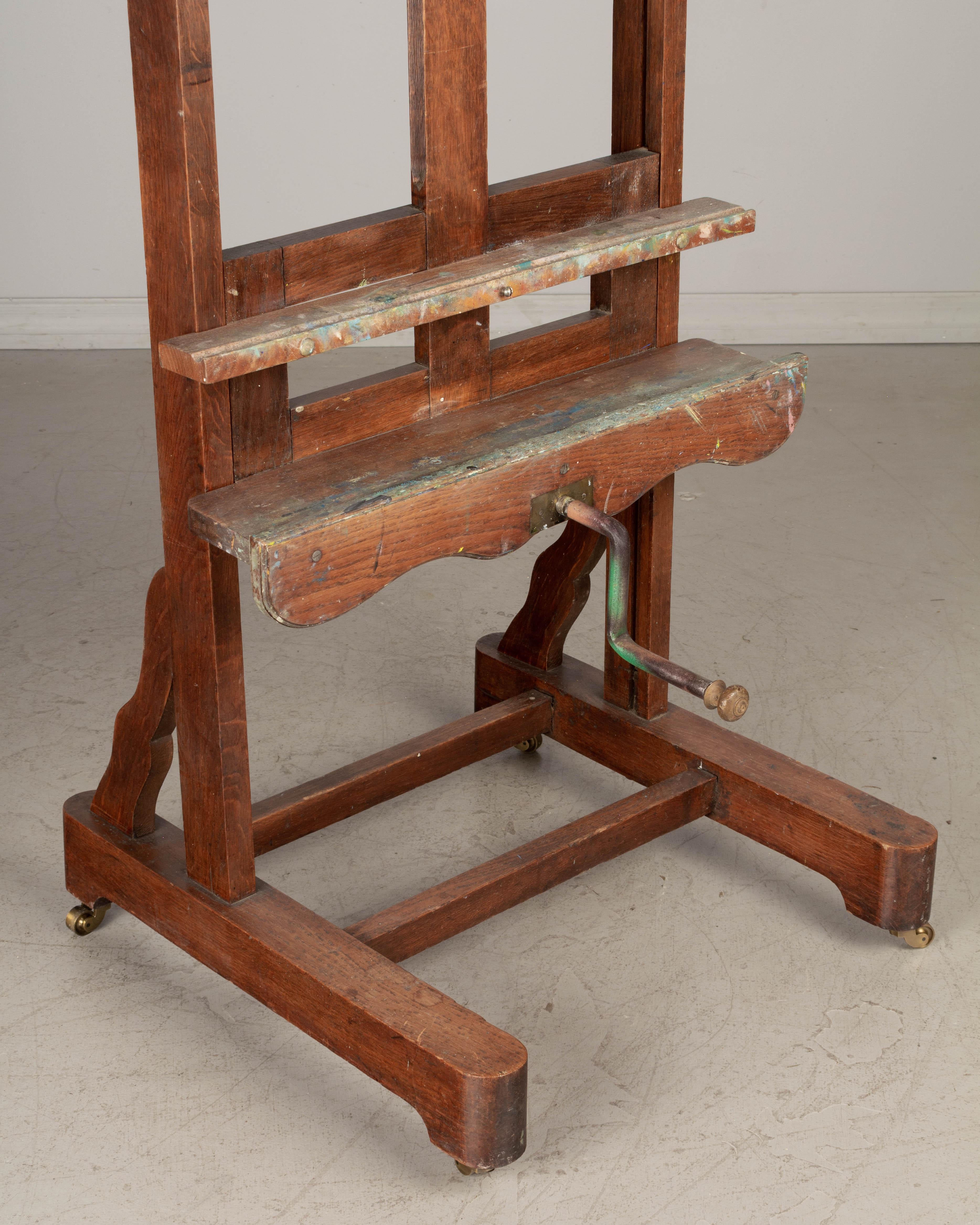 Iron French Chevalet or Painter's Easel, circa 1900